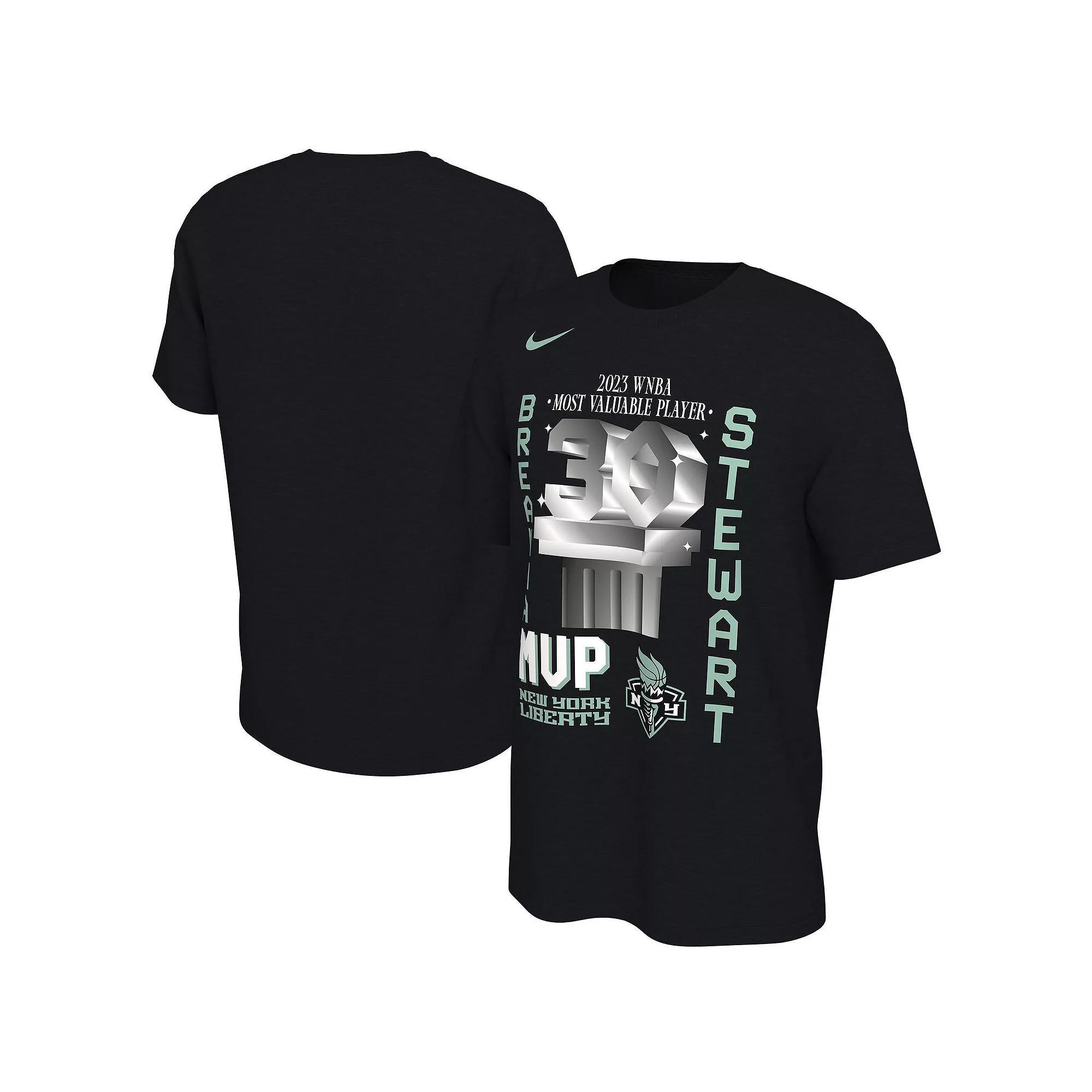 Men's Nike Breanna Stewart Black New York Liberty 2023 WNBA MVP T-Shirt, Size: Medium, Nyl Black Product Image
