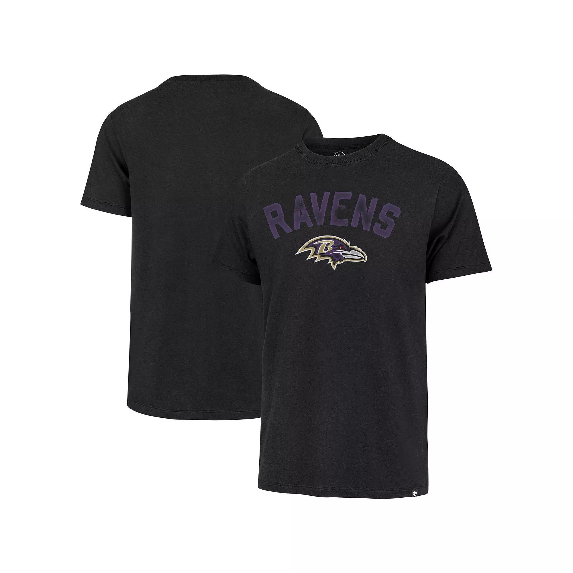Men's '47 Black Baltimore Ravens All Arch Franklin T-Shirt, Size: Large Product Image