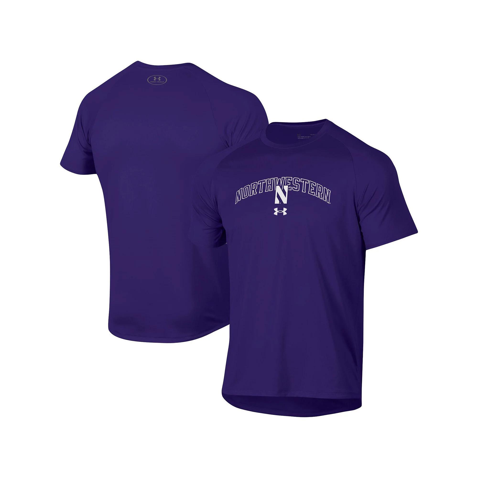 Mens Under Armour Northwestern Wildcats 2023 Sideline Performance Raglan T-Shirt Product Image