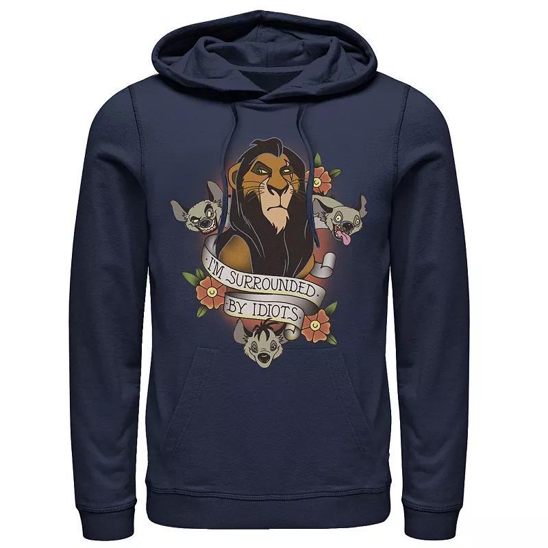 Disney's The Lion King Scar Men's Hyenas Surrounded By Idiots Tee, Size: Large, Blue Product Image