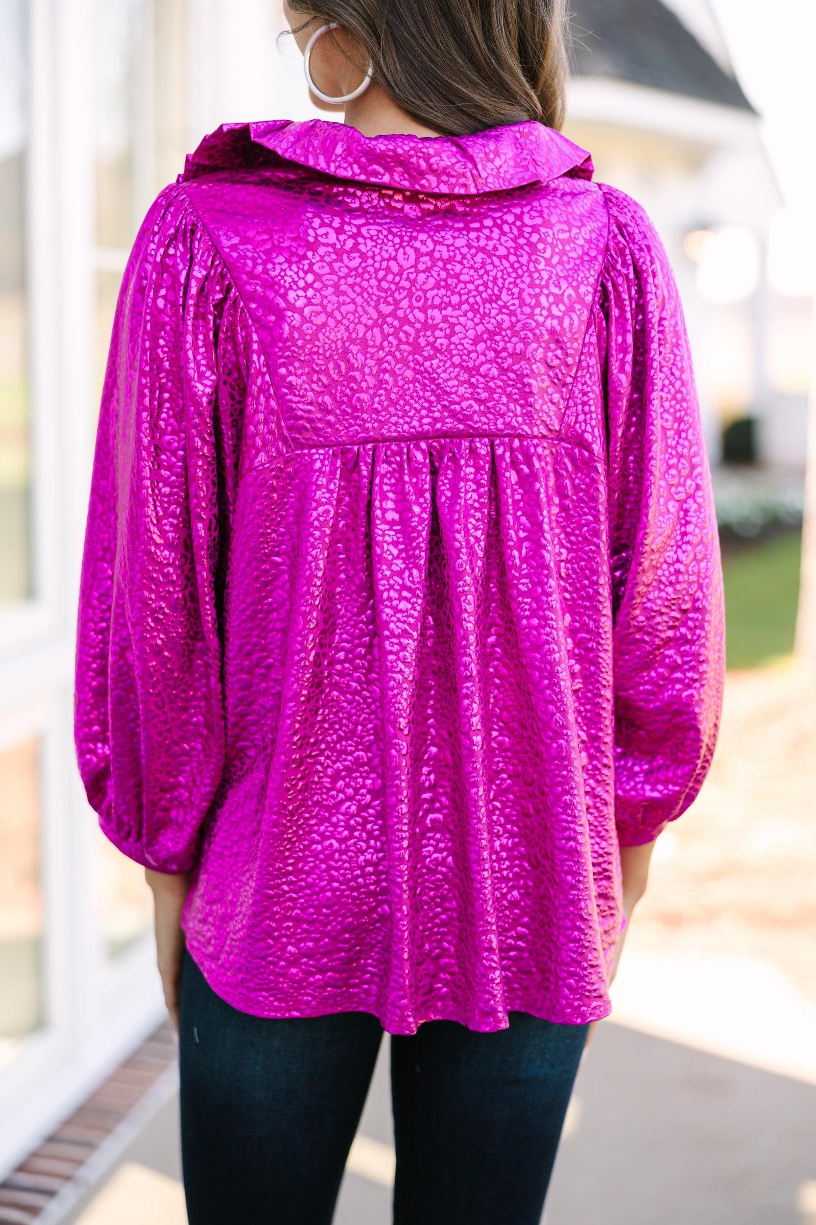 Call Me Later Fuchsia Blouse Female Product Image
