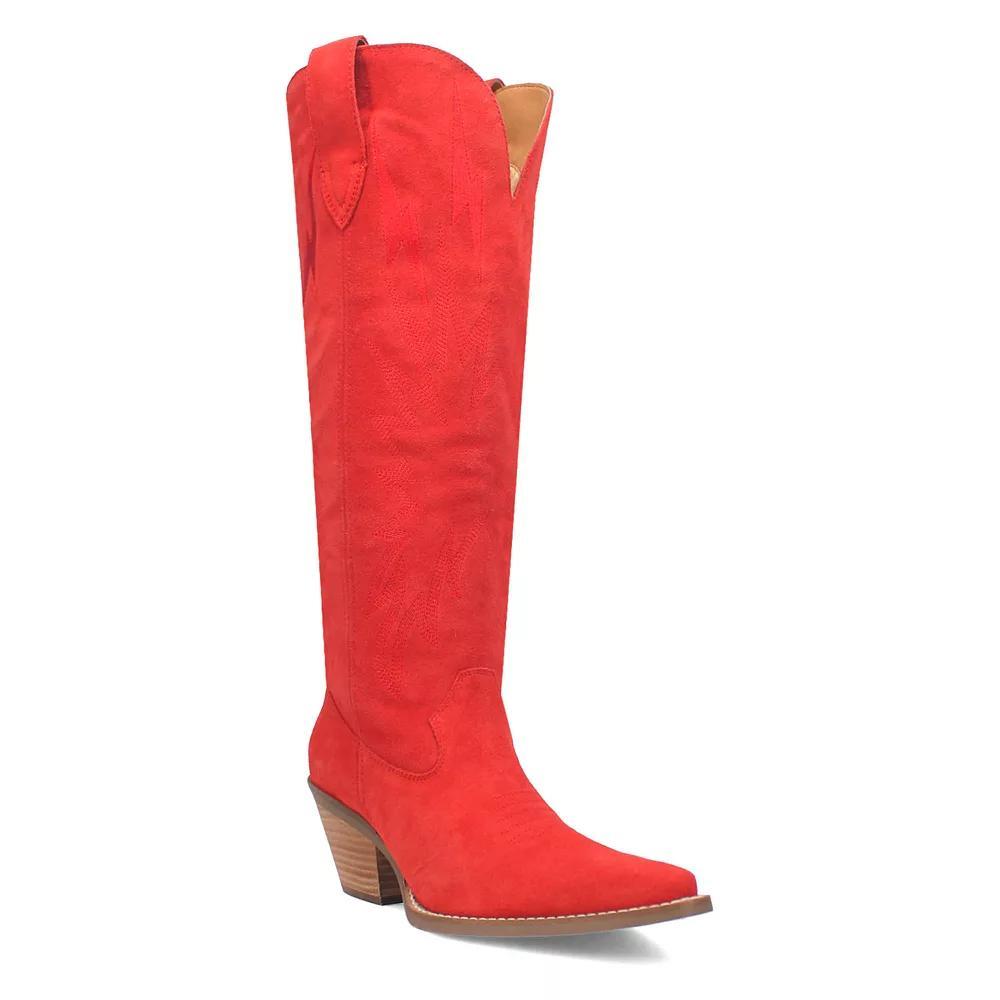 Women's Dingo Thunder Road Suede Boots, Size: 7, Red Product Image