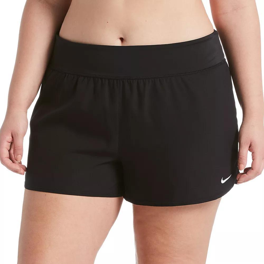 Plus Size Nike Solid Boardshort Swim Bottoms, Women's, Size: 2XL, Black Product Image