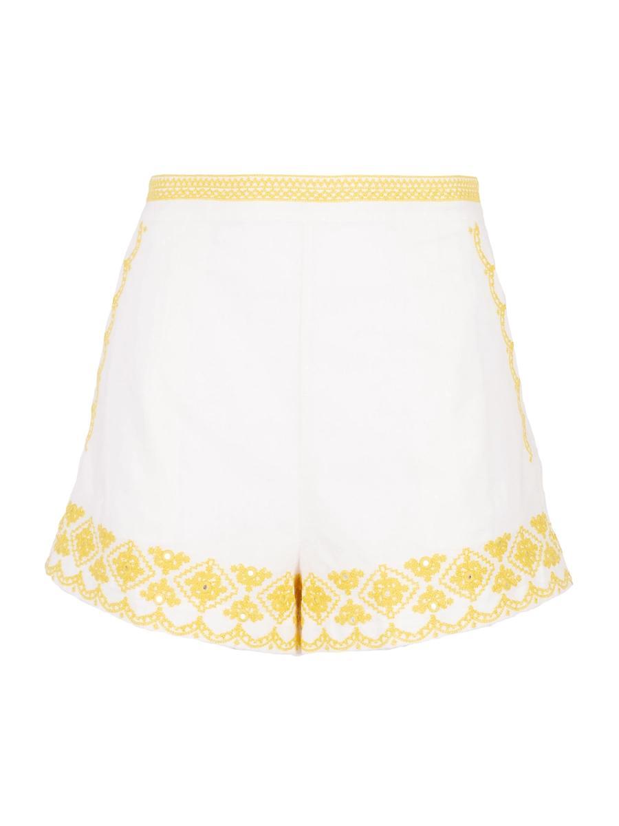 Womens St Lucia Gina Embroidered Cotton-Blend Shorts Product Image