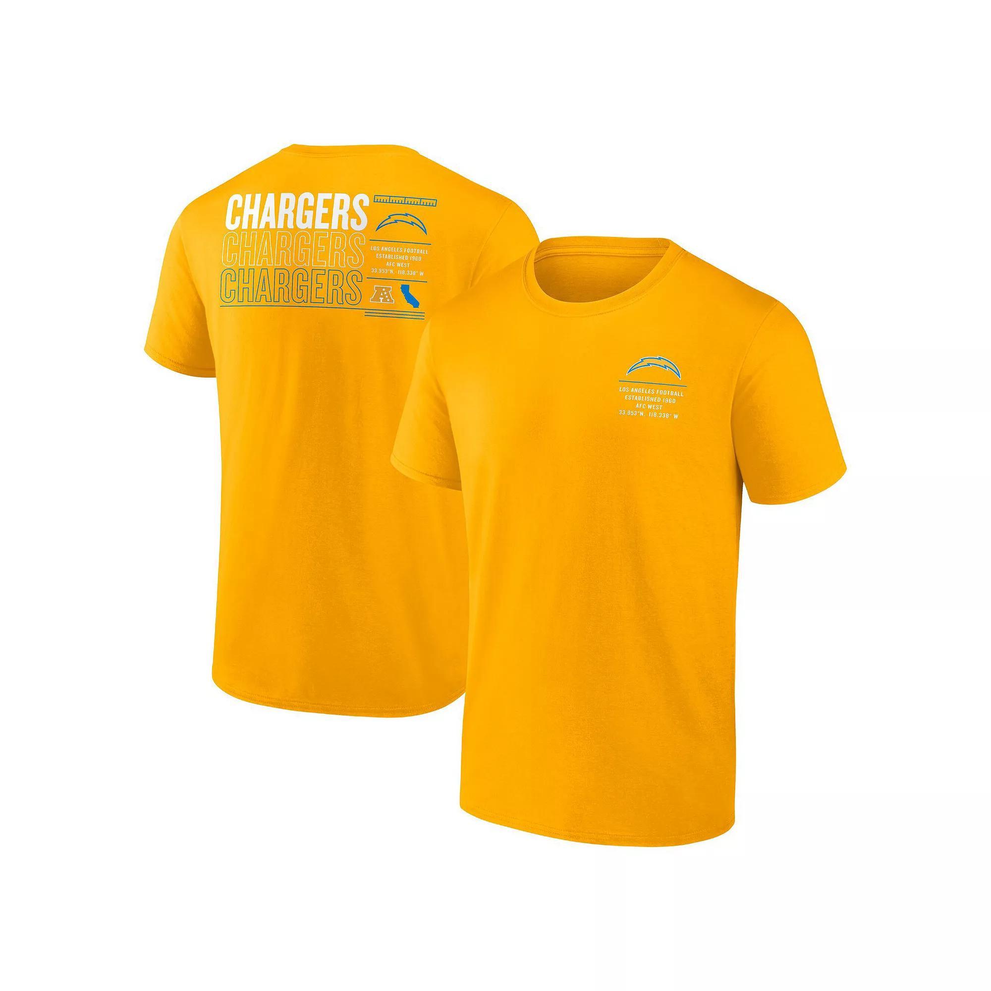 Men's Fanatics Gold Los Angeles Chargers Repeat Stats T-Shirt, Size: 2XL Product Image