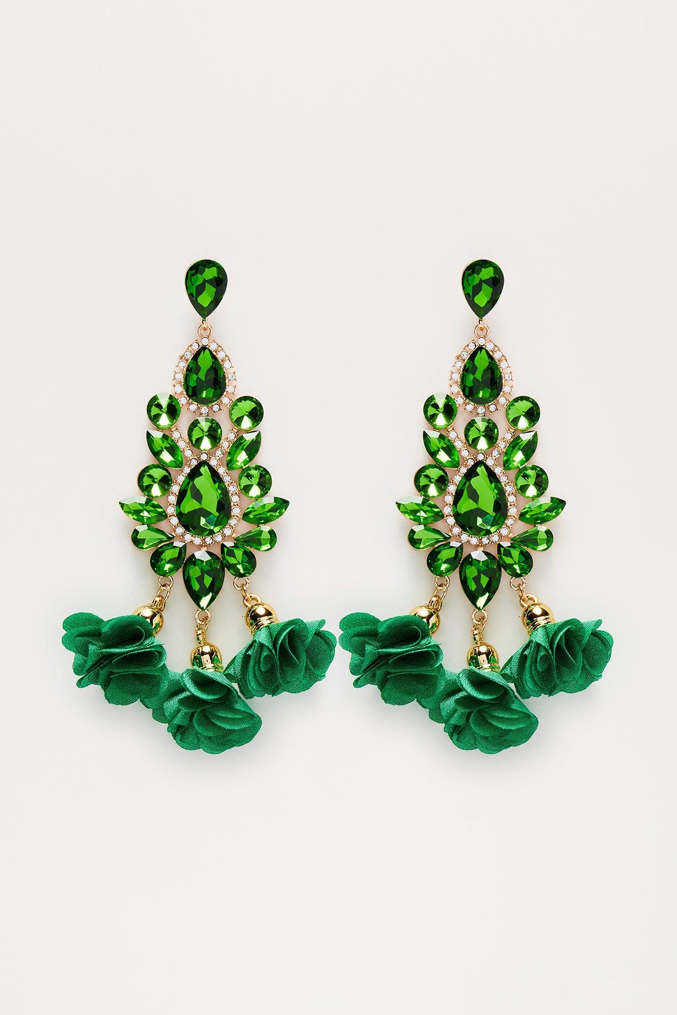 Margo Earrings - Green Product Image