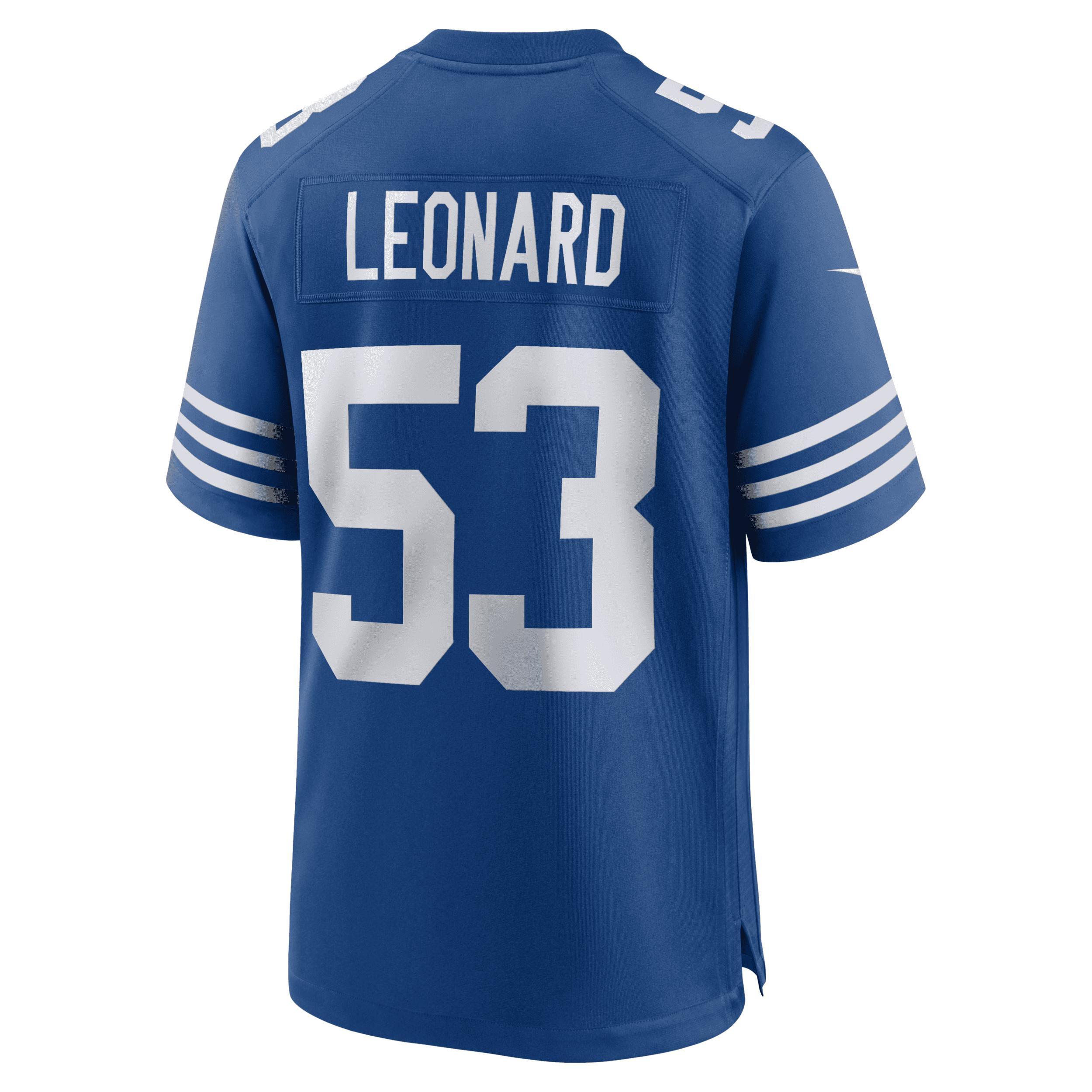 Men's Nike Darius Leonard Royal Indianapolis Colts Alternate Game Jersey, Size: 2XL, Blue Product Image