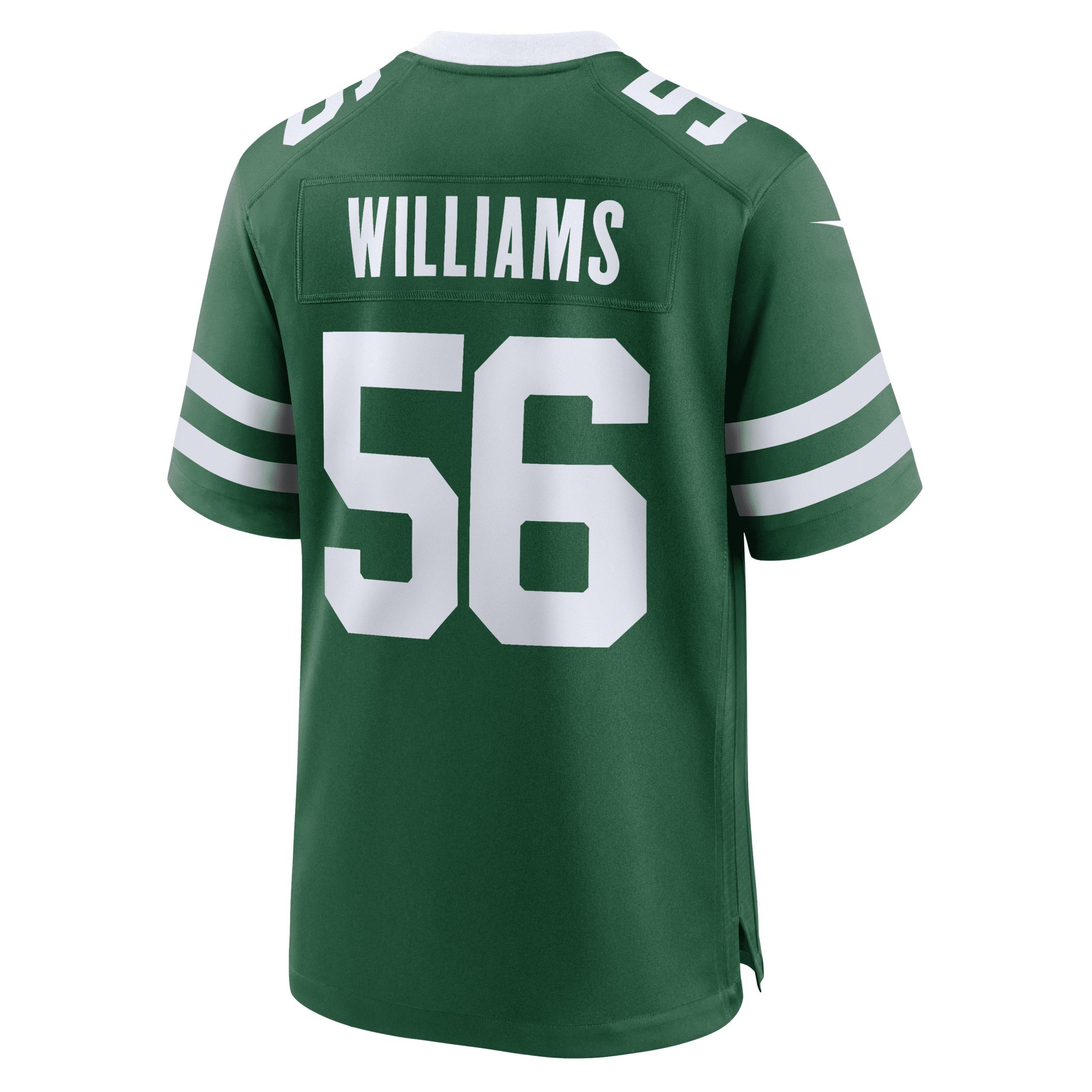 Men's Nike Quincy Williams Legacy Green New York Jets  Game Player Jersey, Size: 2XL Product Image