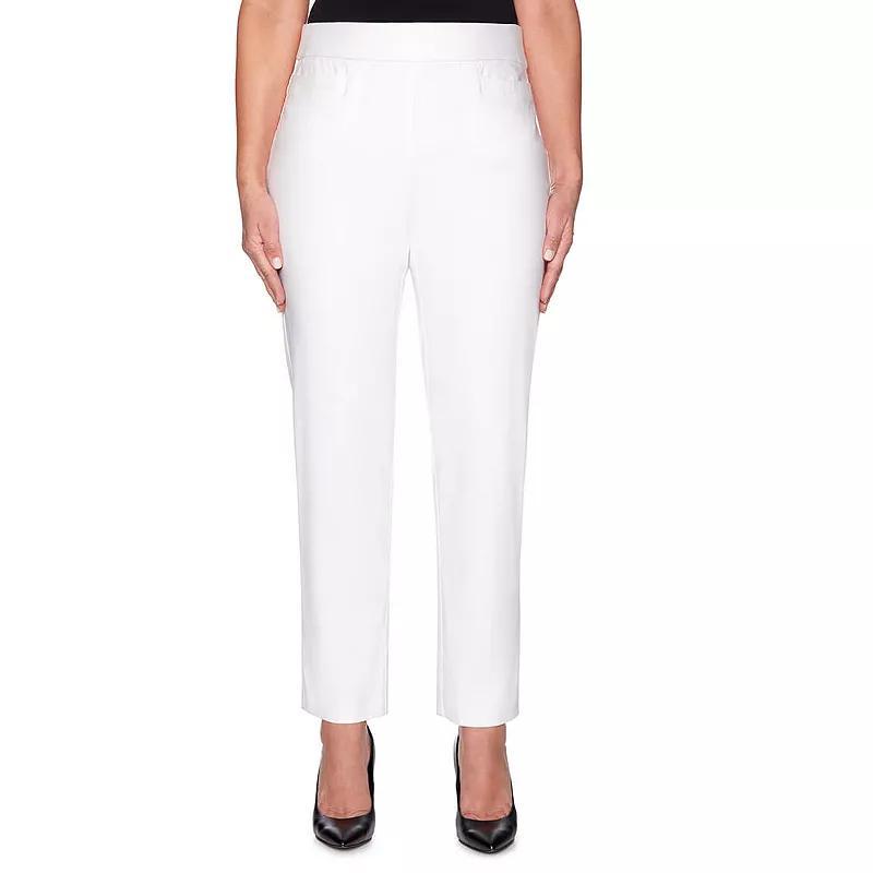 Plus Size Alfred Dunner Allure Pull On Ankle Pants, Women's, Size: 22 W, White Product Image