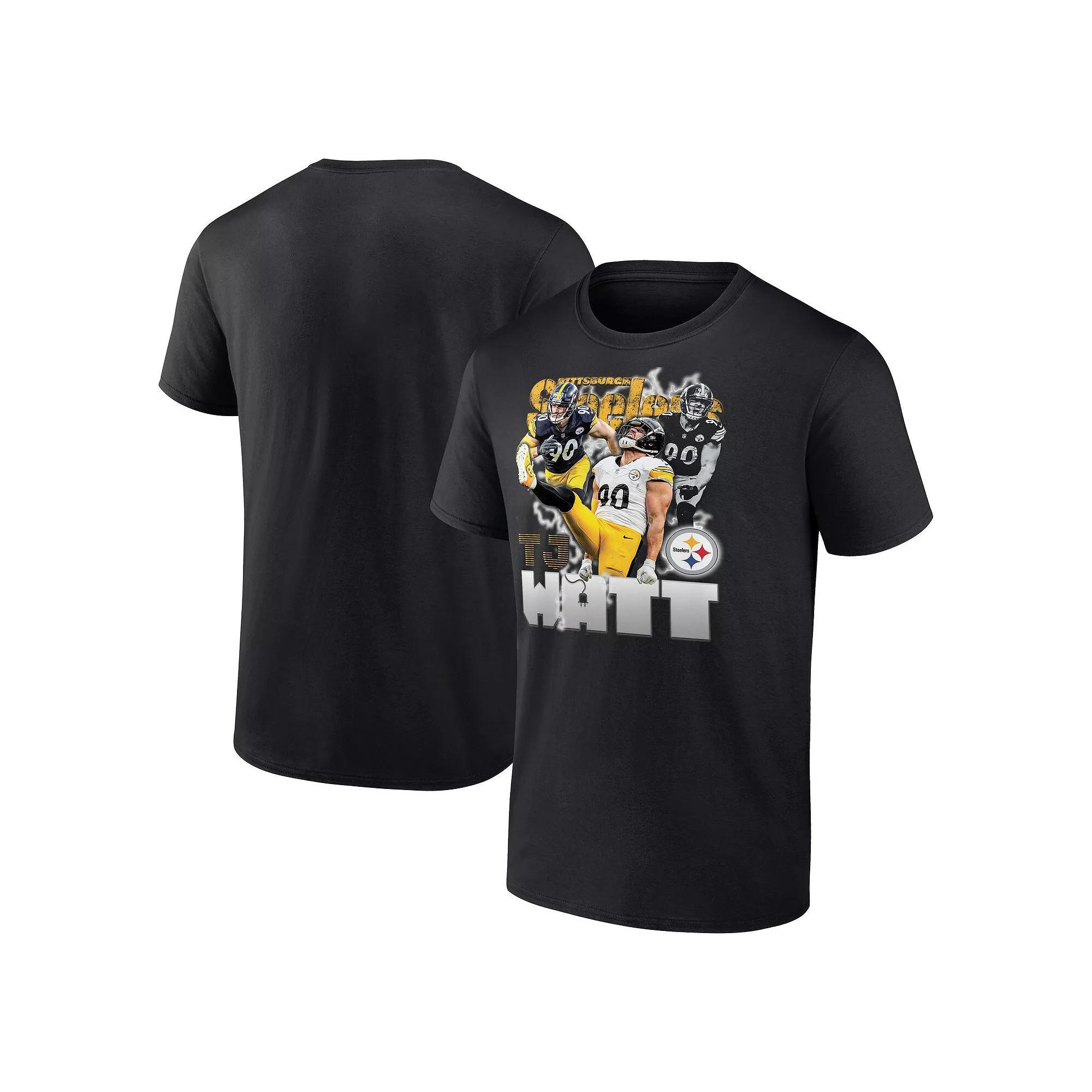 Men's Fanatics T.J. Watt Black Pittsburgh Steelers Notorious Player Graphic T-Shirt, Size: 2XL Product Image
