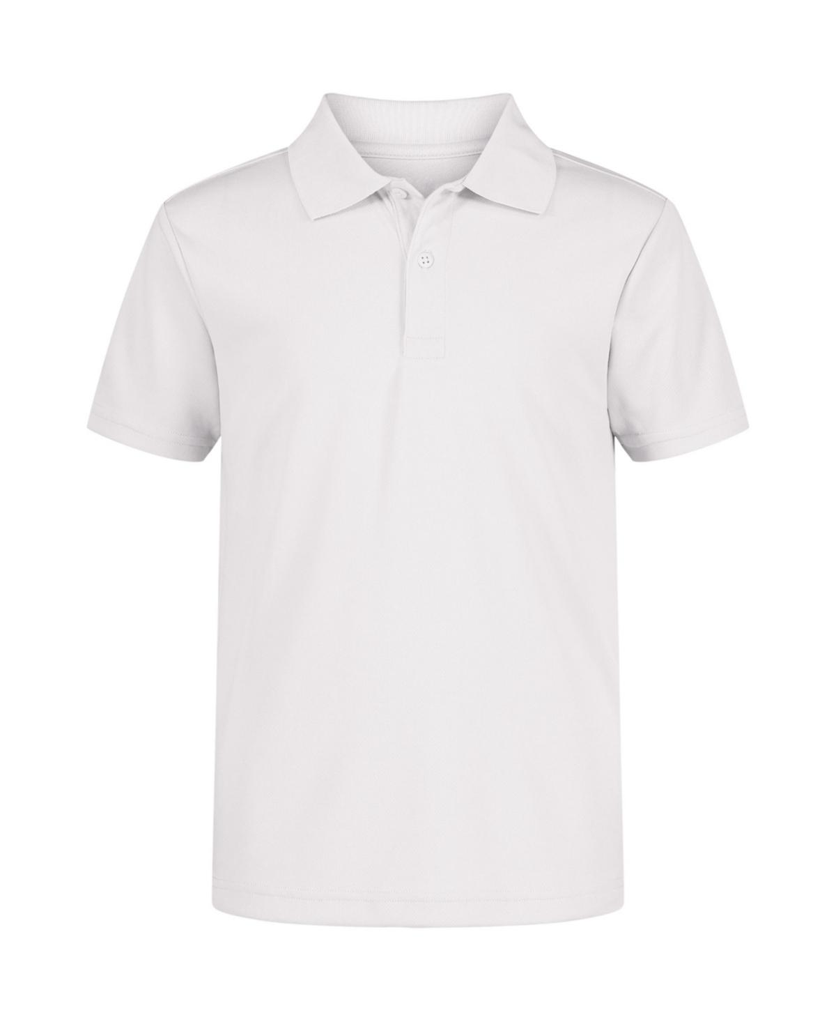 Boys Short-Sleeve Logo Embroidery Polo Shirt, Size S-XL Product Image
