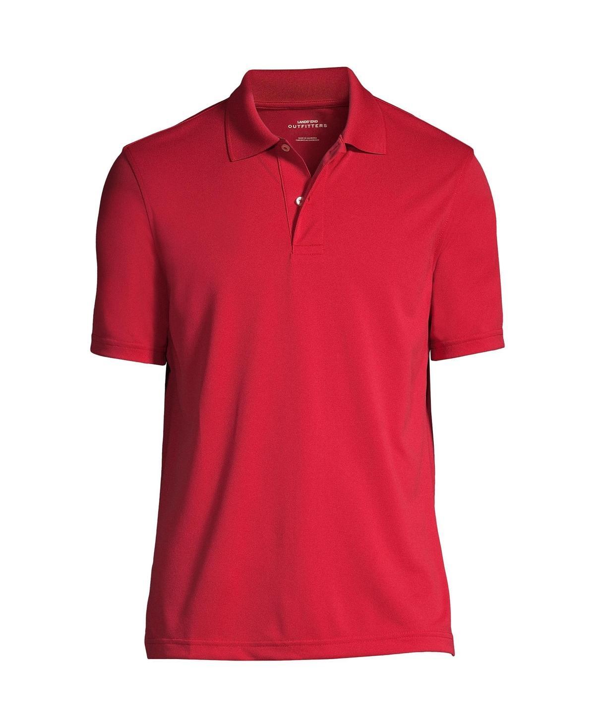Men's Big Lands' End School Uniform Short Sleeve Polo, Size: 4XB, Rich Red Product Image