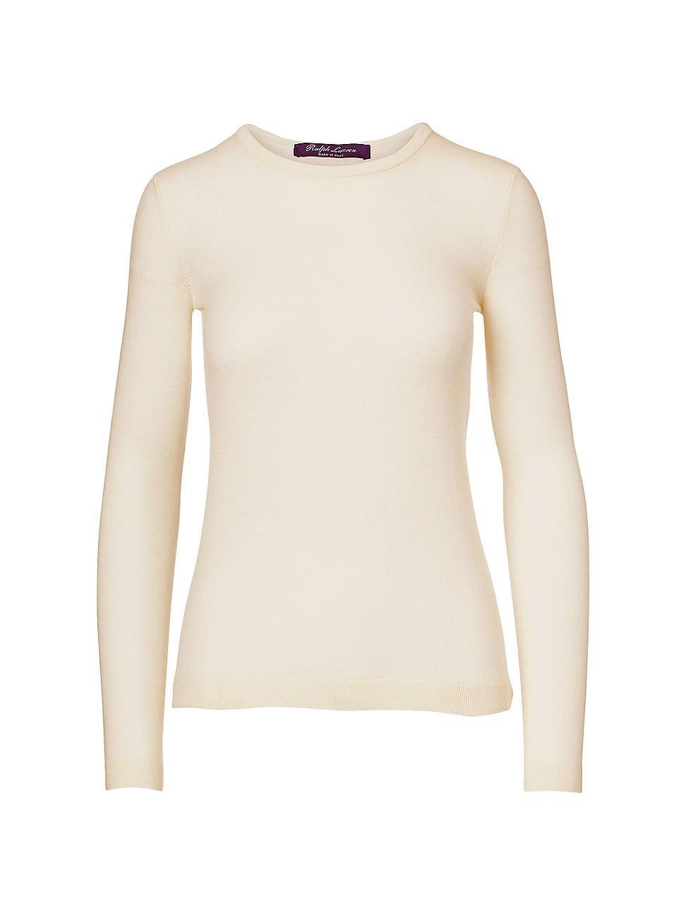 Crewneck Long-Sleeve Cashmere Sweater Product Image