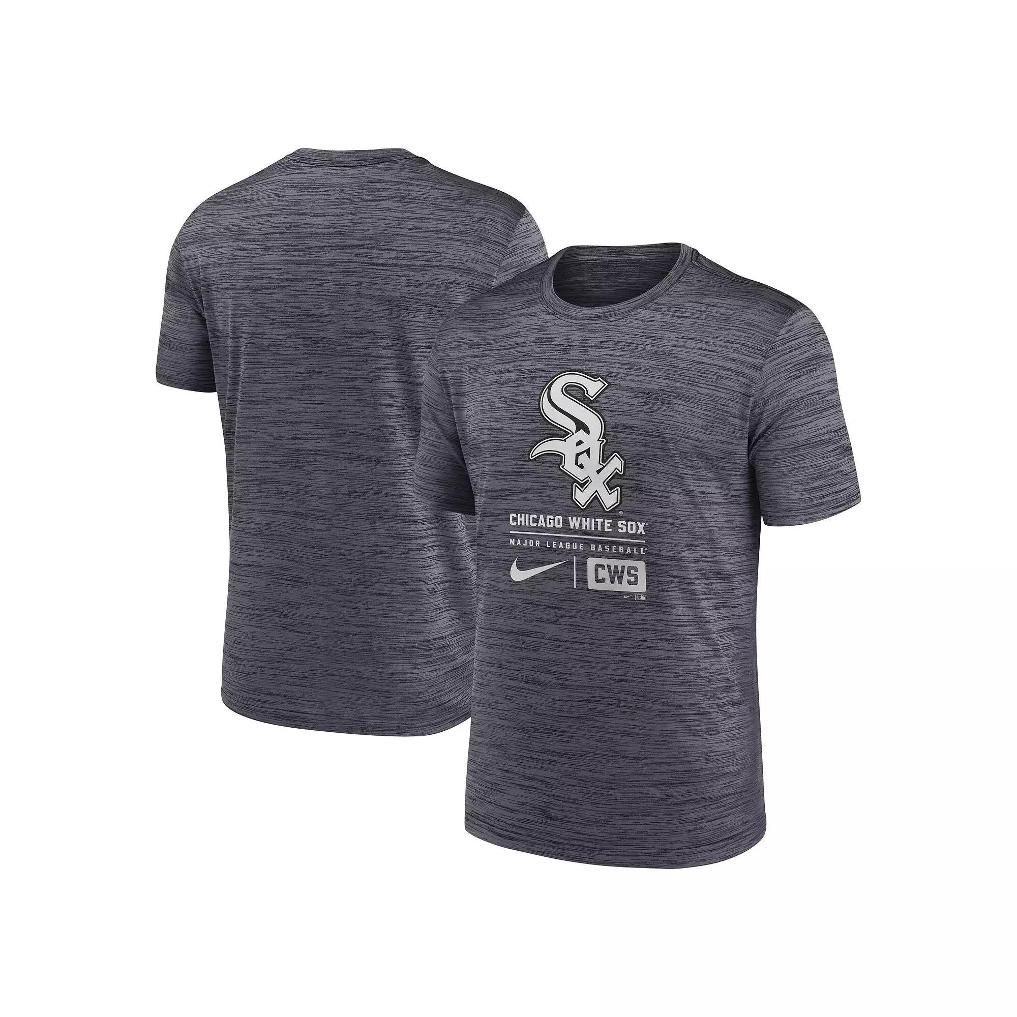 Men's Nike Black Pittsburgh Pirates Large Logo Velocity T-Shirt, Size: Medium Product Image