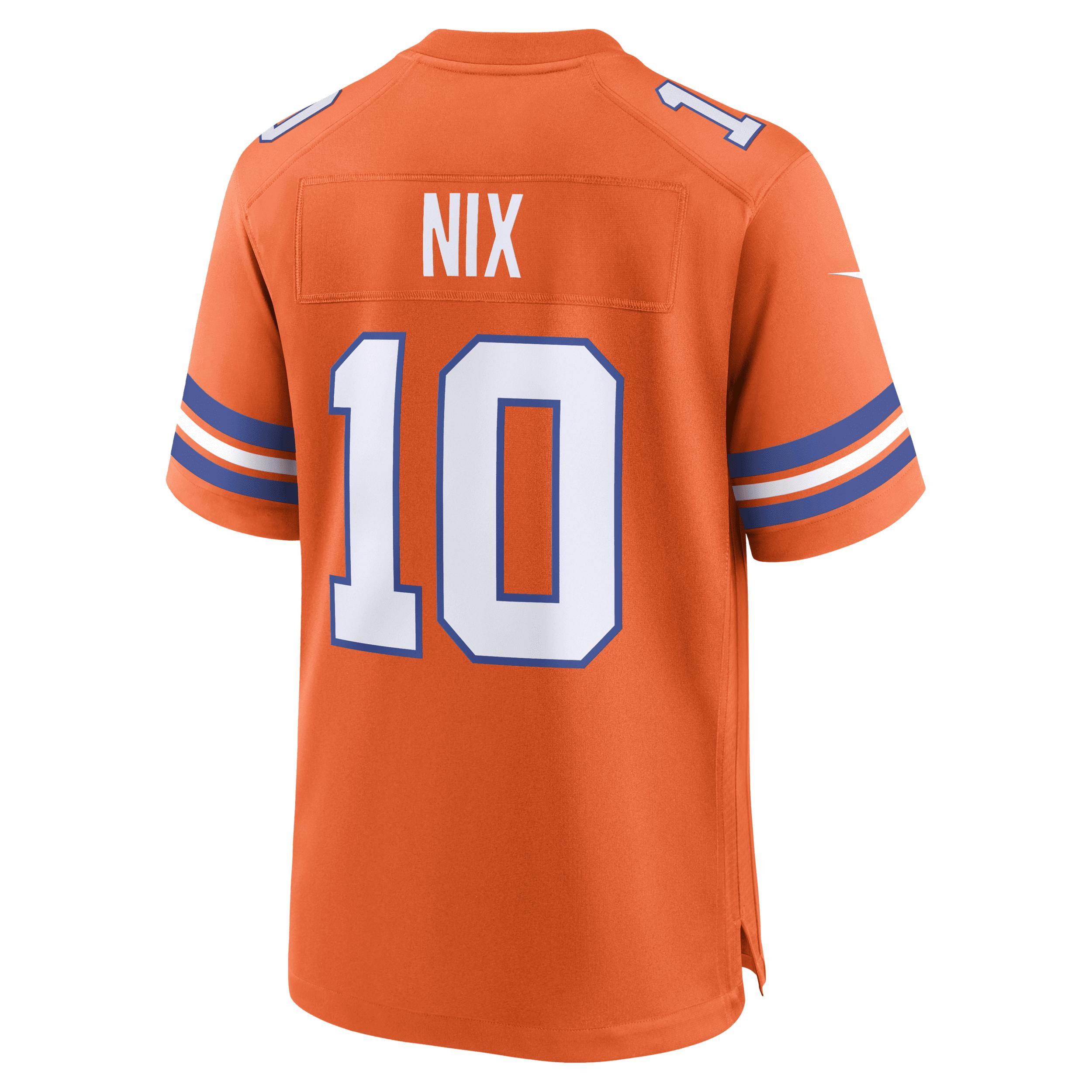 Bo Nix Denver Broncos Nike Men's NFL Game Jersey Product Image