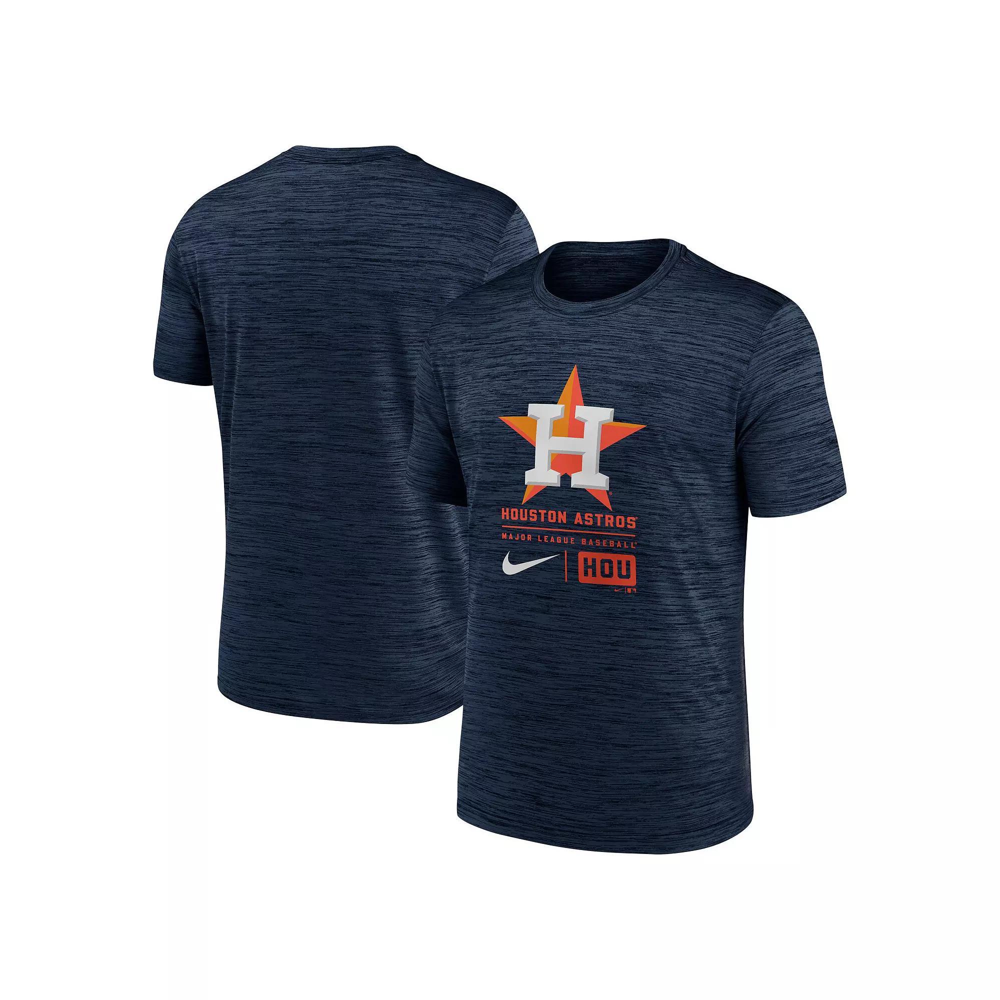 Men's Nike Navy Houston Astros Large Logo Velocity T-Shirt, Size: 2XL, Blue Product Image