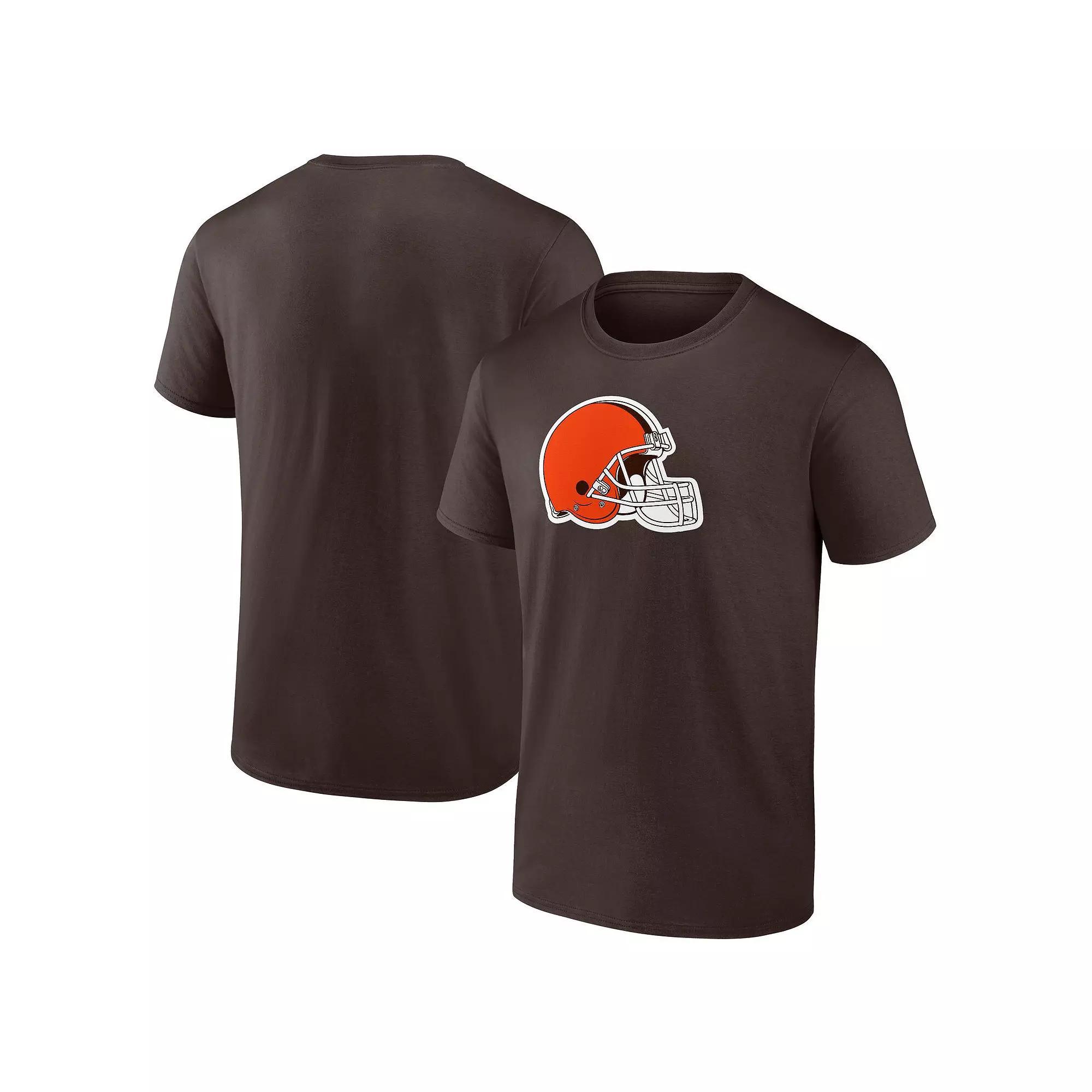 Men's Fanatics Branded Brown Cleveland Browns Evergreen Primary Logo T-Shirt, Size: 3XL Product Image