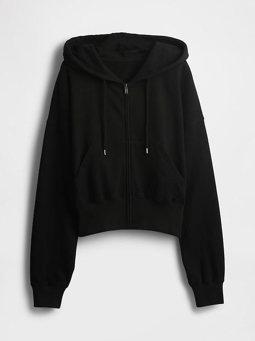 Heavyweight French Terry Oversized Zip Wedge Hoodie Product Image