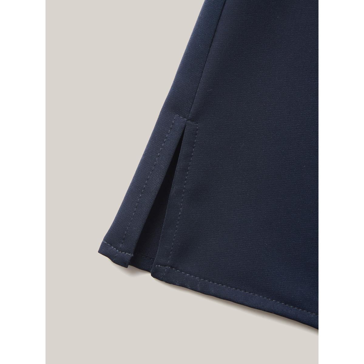 Plus Size Indigo Sheer Textured Sleeve V-Neck Blouse Women Elbow-length sleeve V-neck Everyday-Elegant Blouses BloomChic 12/L Product Image