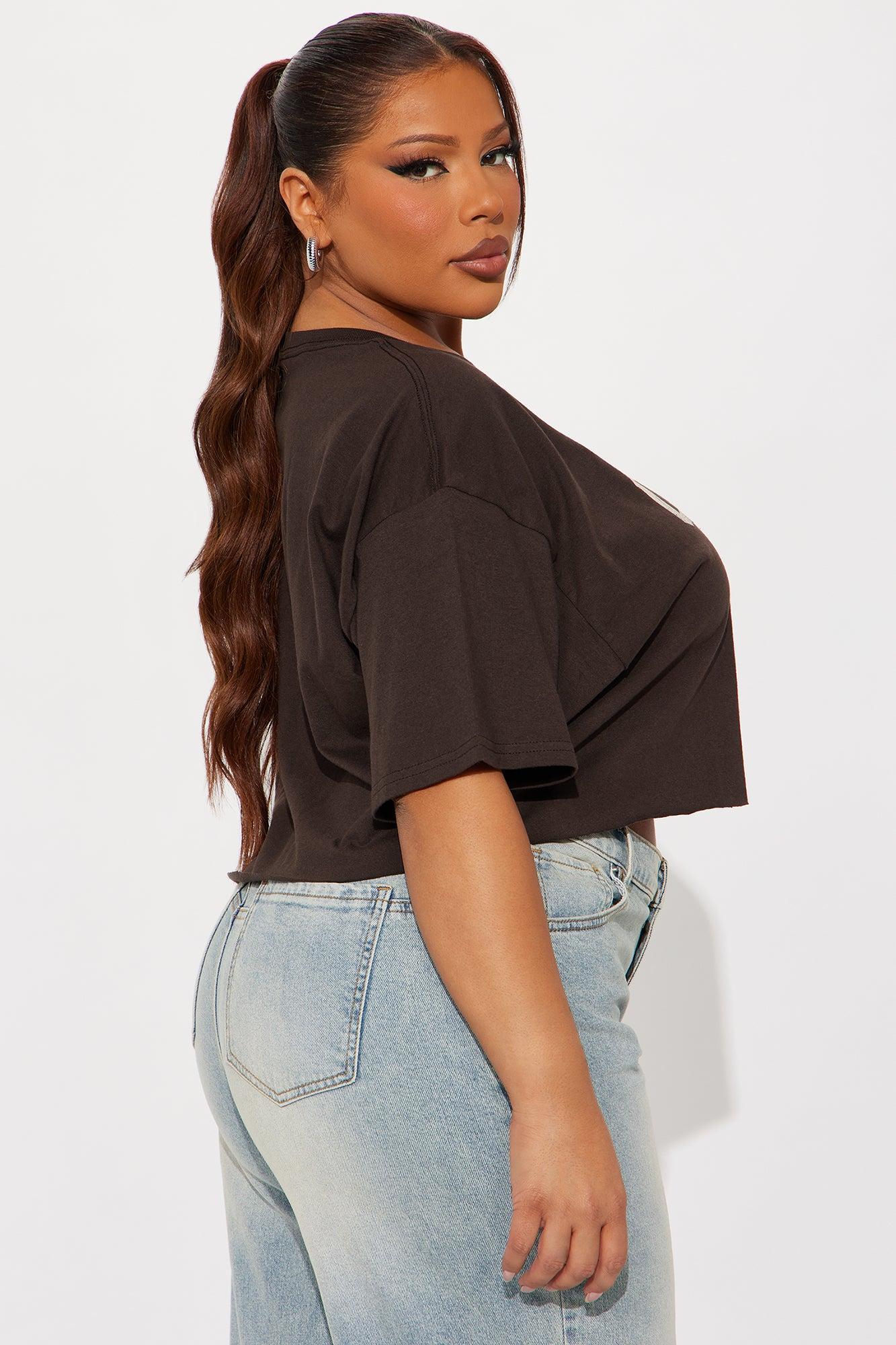 Coffee Cropped Tee - Brown Product Image