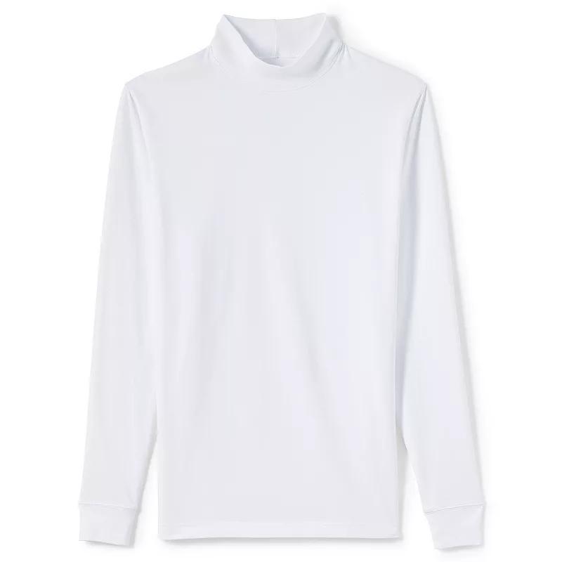 Men's Lands' End Super-T Mock Turtleneck, Size: XL, Radiant Blue Product Image
