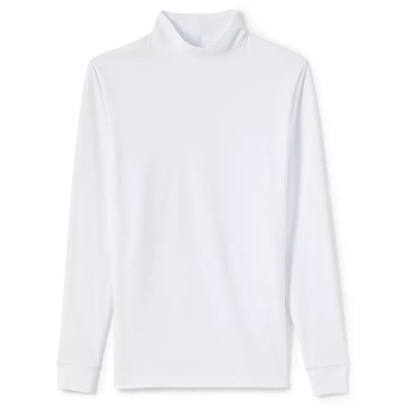 Men's Lands' End Super-T Mock Turtleneck, Size: XL, Radiant Blue Product Image