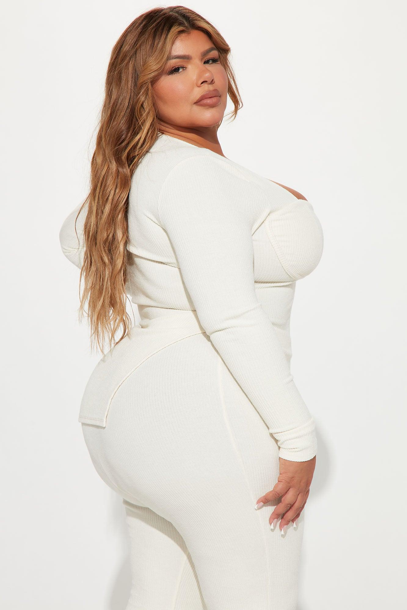 Call My Name Long Sleeve Pant Set - Ivory Product Image