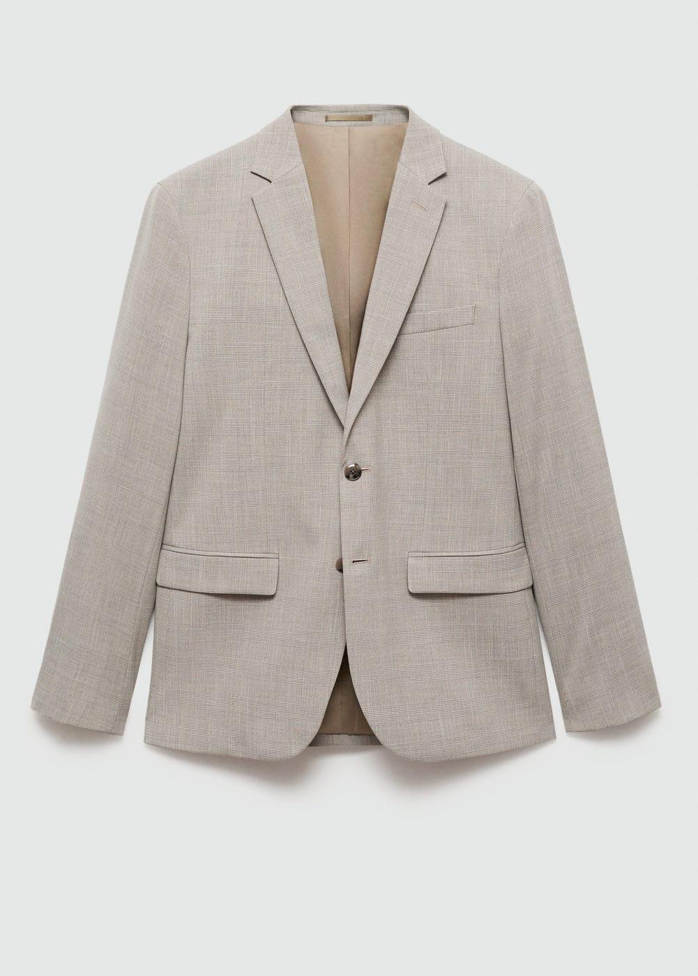 Super slim-fit suit jacket in stretch fabric - Men | MANGO USA Product Image