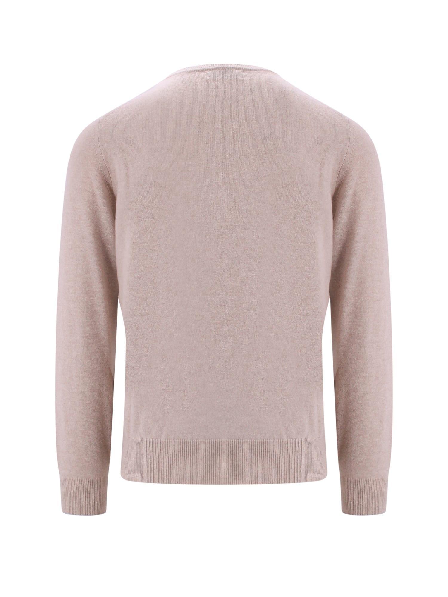 BRUNELLO CUCINELLI Rib Knit Plain Sweater In Beige Product Image