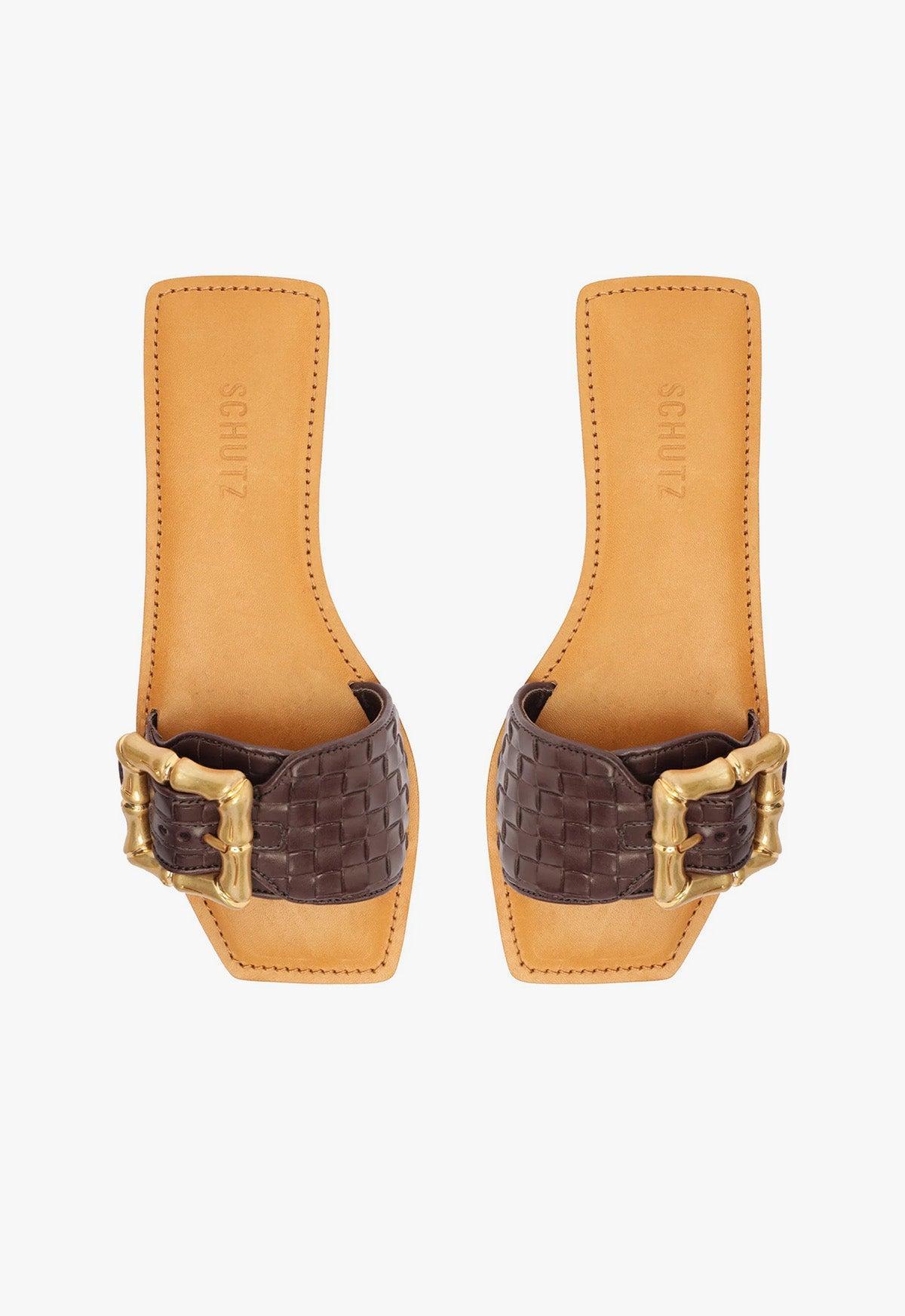 Enola Woven Leather Sandal Product Image