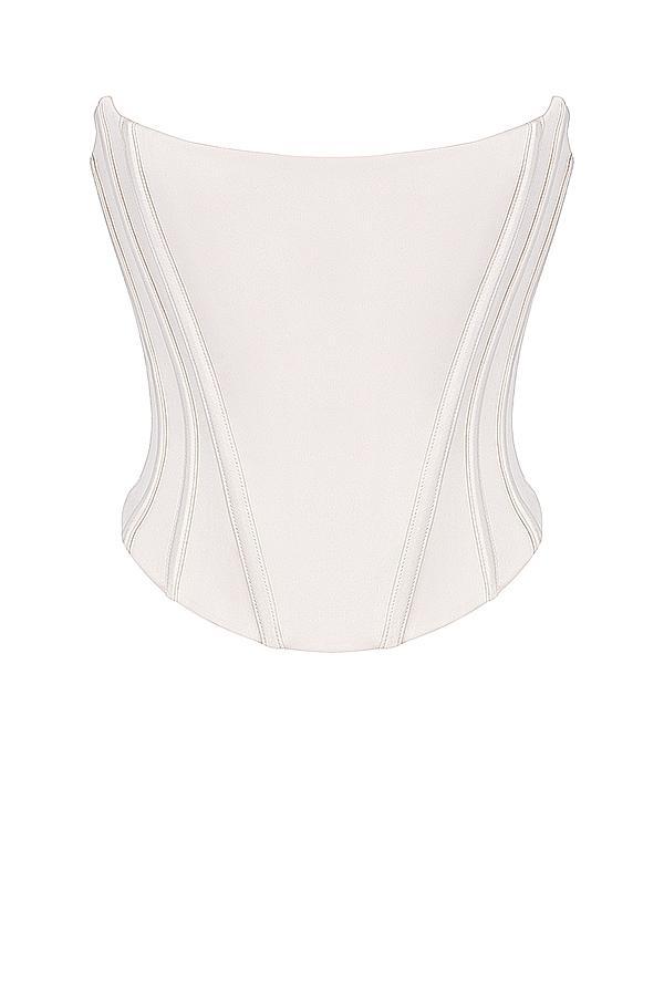 Genevieve  vintage cream lace back corset Product Image