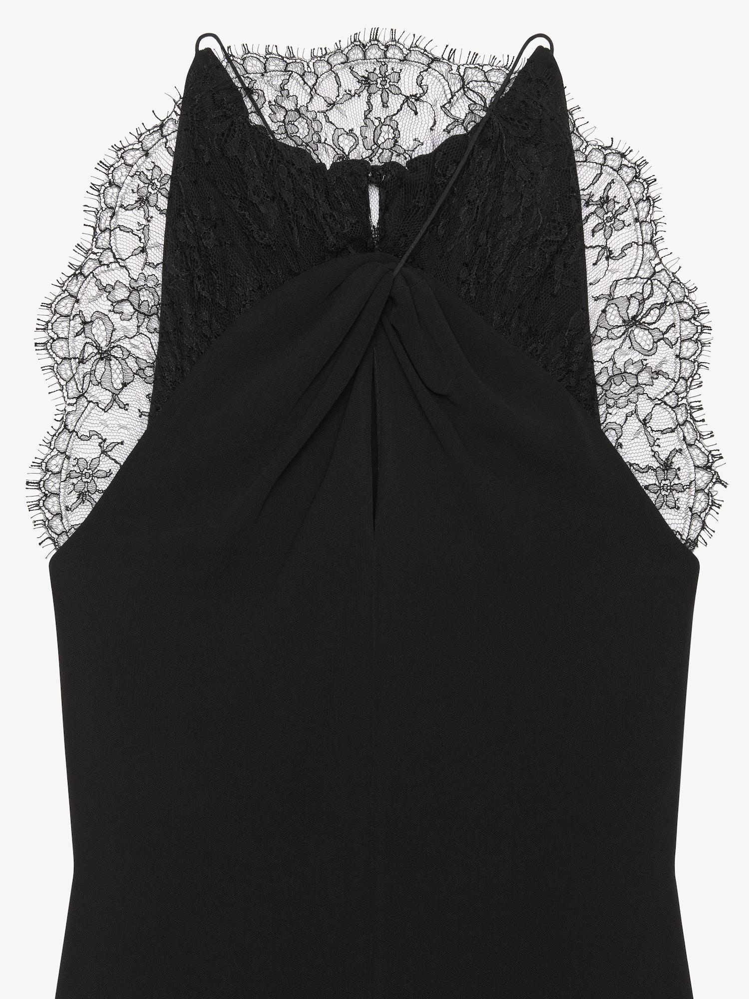 Dress in crepe with lace Product Image