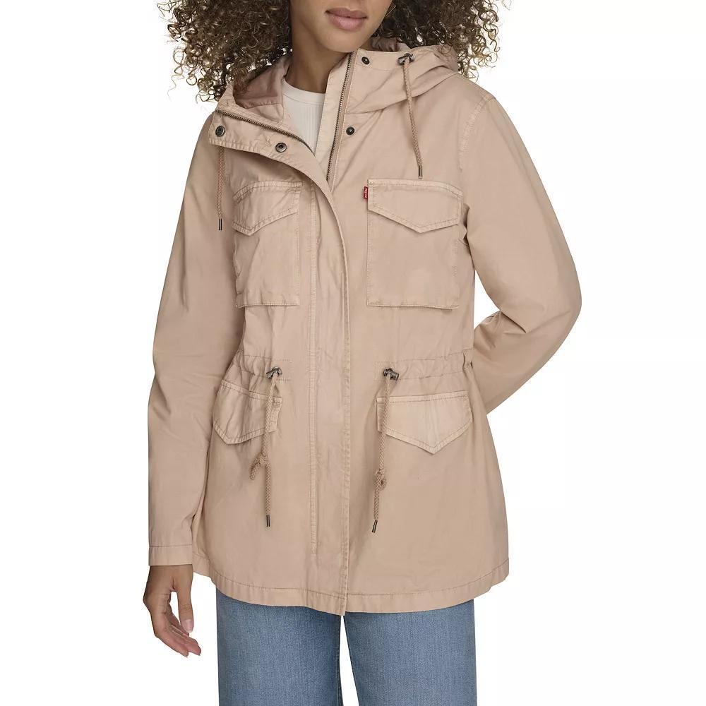 Women's Levi's® Lightweight Hooded Anorak Military Jacket, Size: Large, Green Product Image