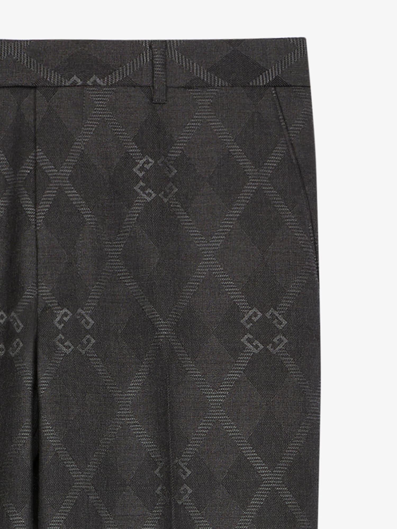 Slim fit tailored pants in monogram 72 jacquard Product Image