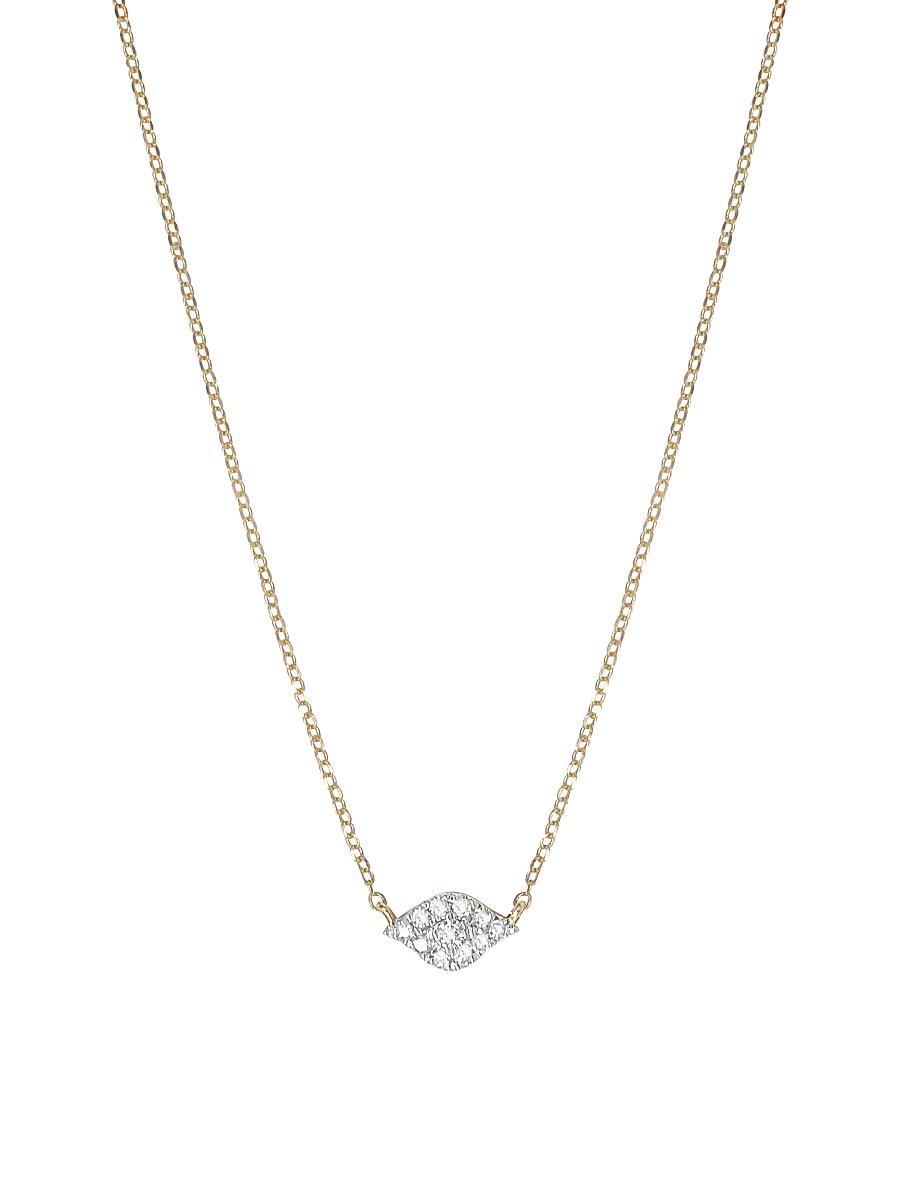 Womens Magic Touch 18K Yellow Gold & Diamond Eye Pendant Necklace Product Image