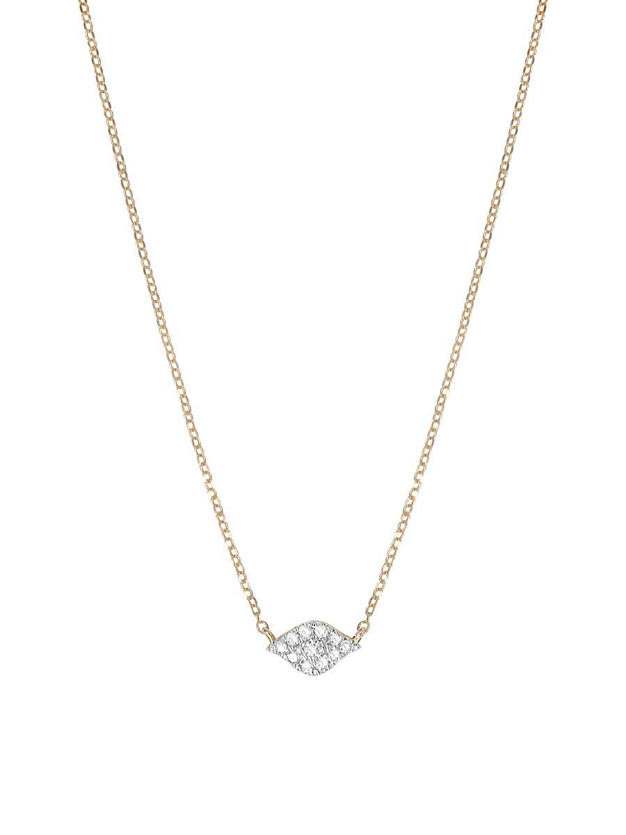 Womens Magic Touch 18K Yellow Gold & Diamond Eye Pendant Necklace Product Image