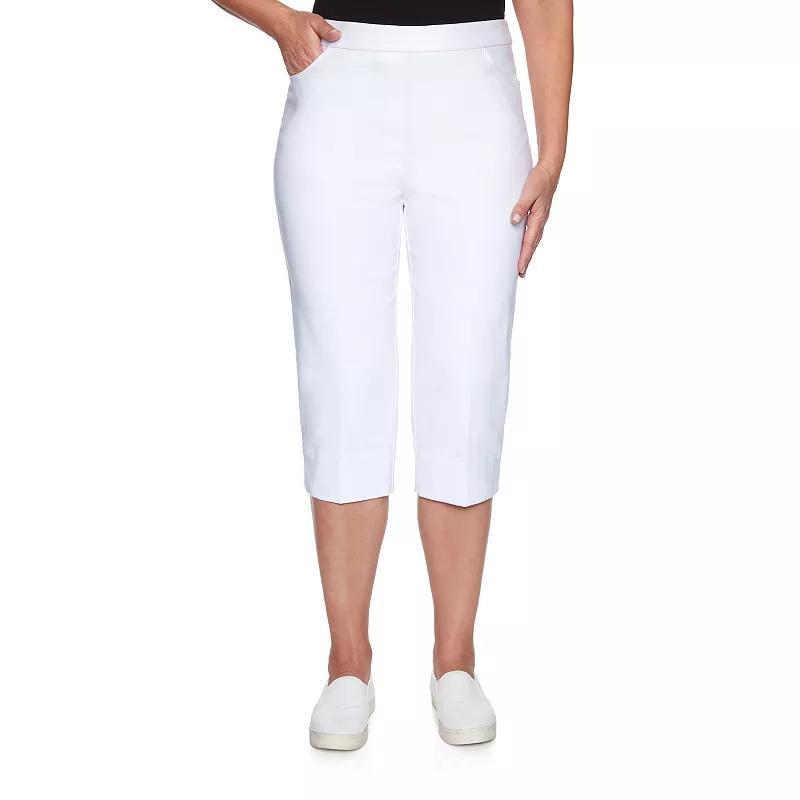 Petite Alfred Dunner Allure Capri Pants, Women's, Size: 18 Petite, Pure White Product Image