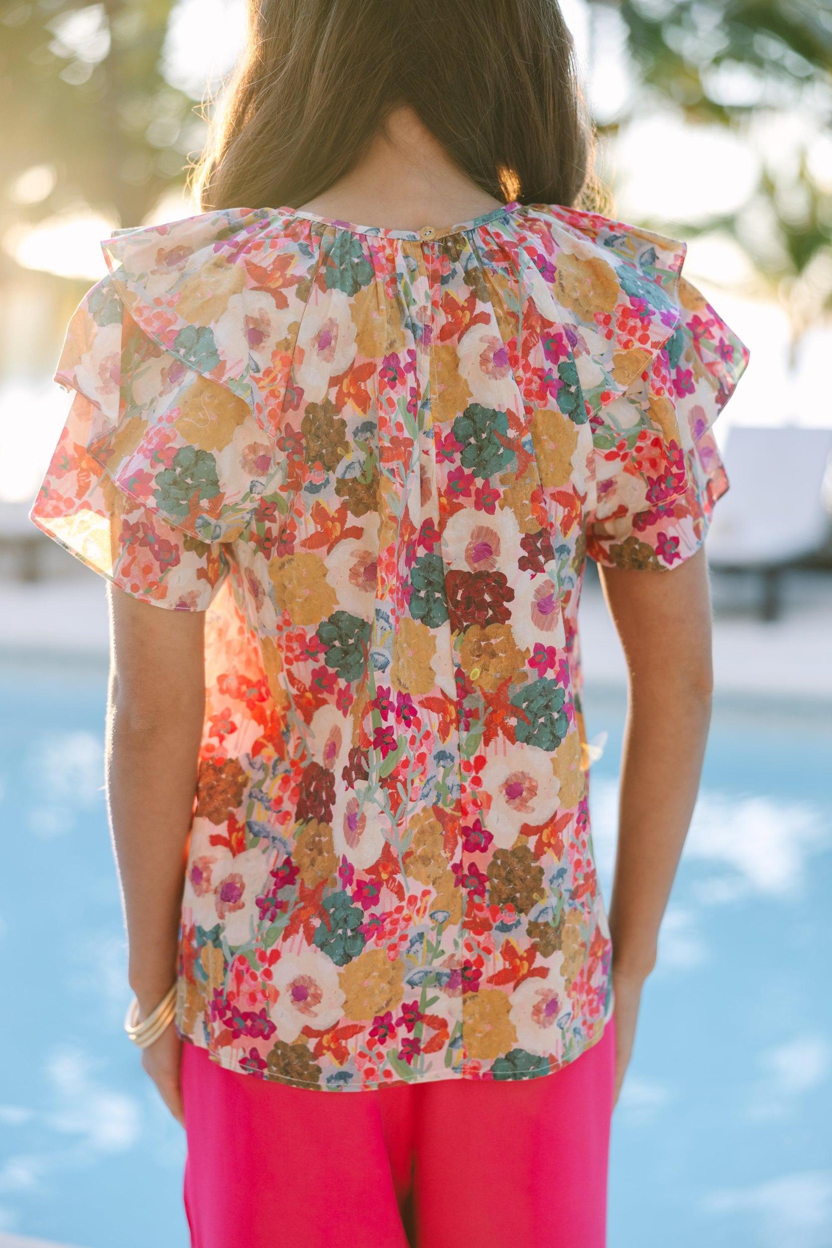 Hear Me Out Fuchsia Pink Floral Blouse Female Product Image