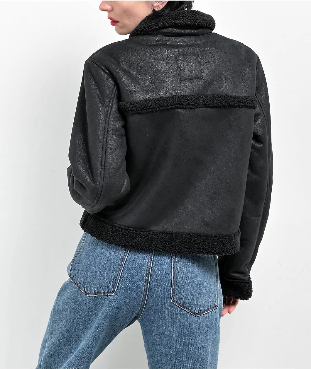 Empyre Hendrix Black Shearling Jacket  Product Image