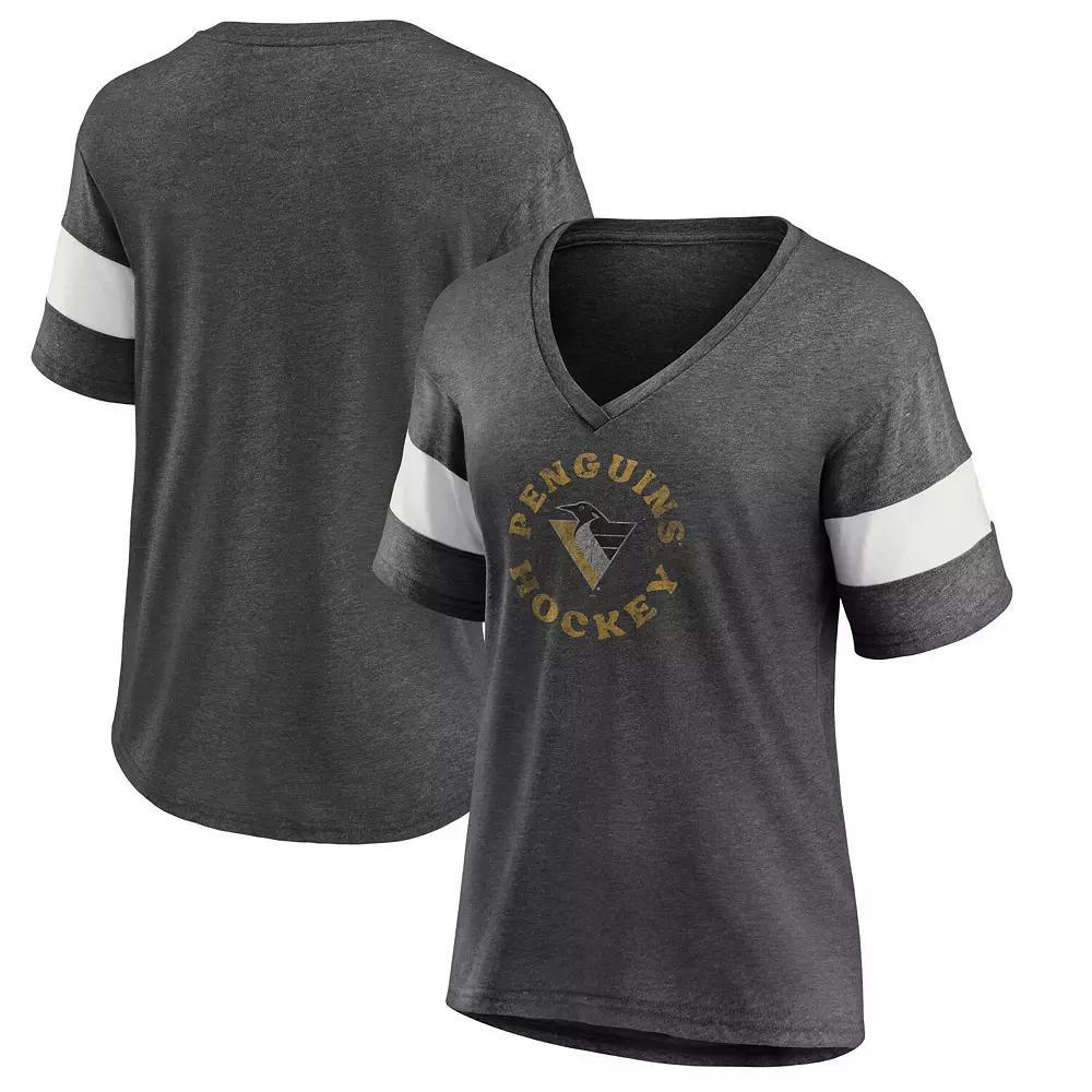 Women's Fanatics Branded Heather Navy Seattle Kraken Special Edition 2.0 Ring The Alarm V-Neck T-Shirt, Size: Small, Krk Blue Product Image