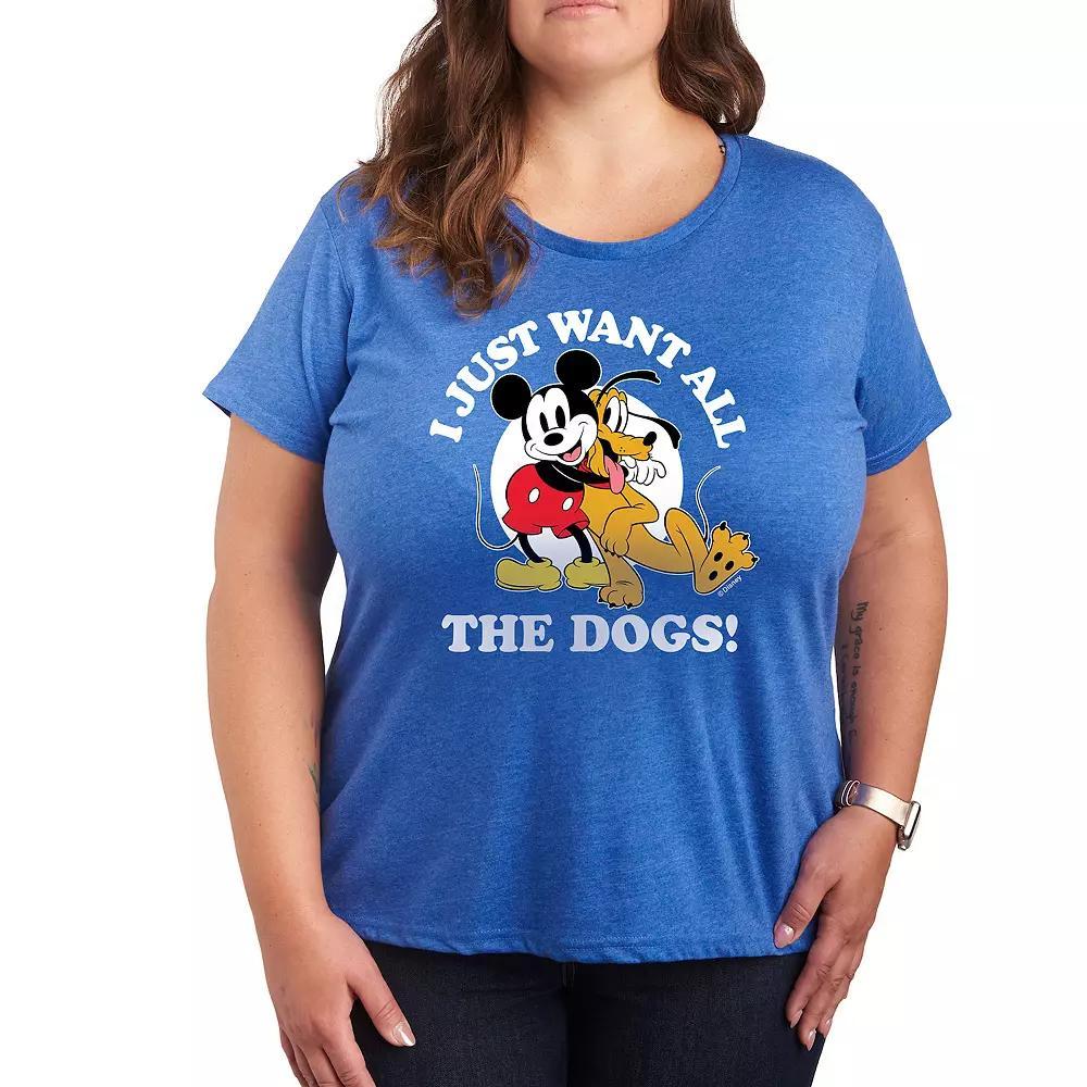 Plus Size Pink Holiday House Graphic Tee, Women's, Size: 1XL, Grey Royal Blue Product Image