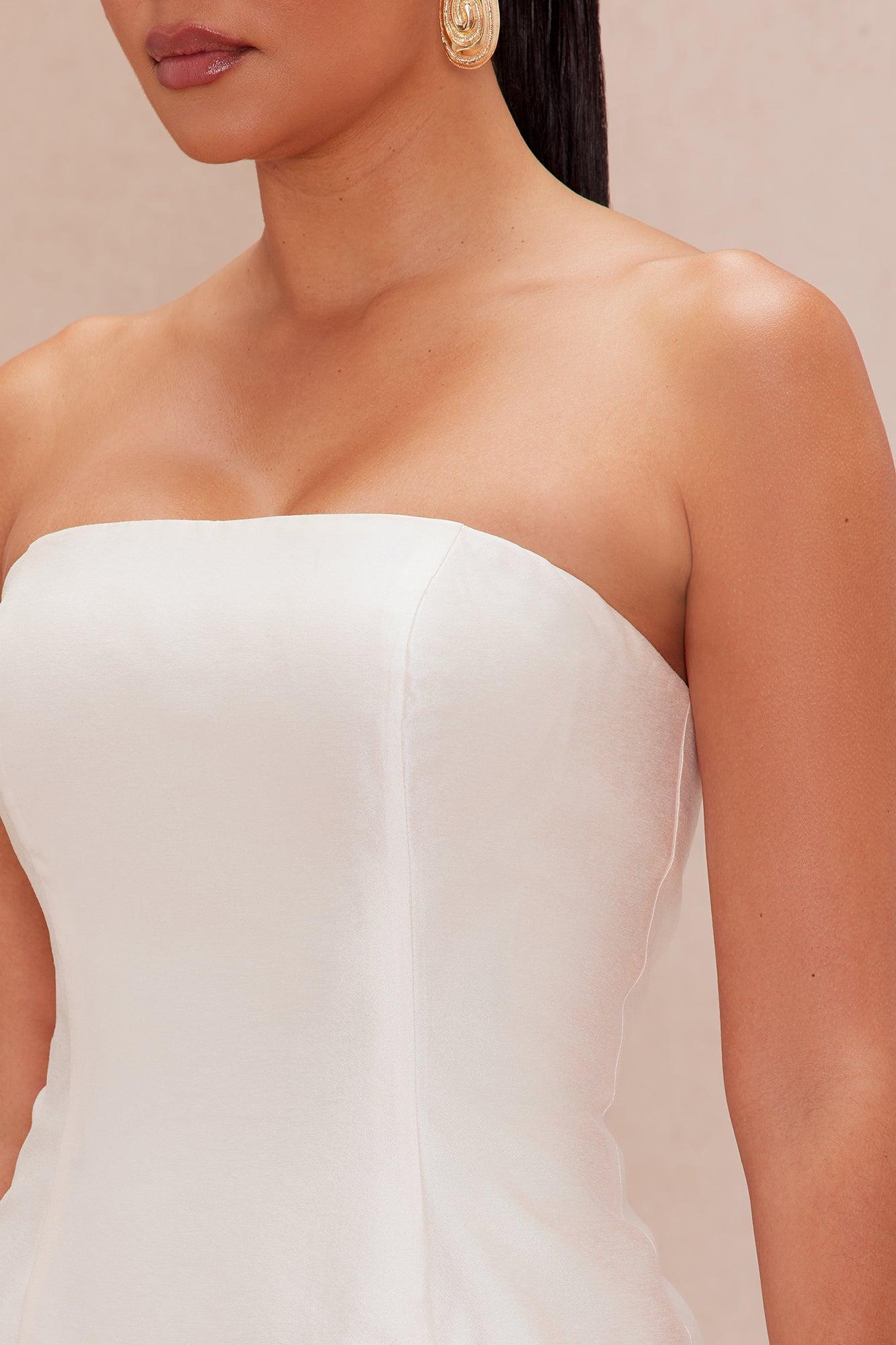 Talia Taffeta Gown - Cream Product Image