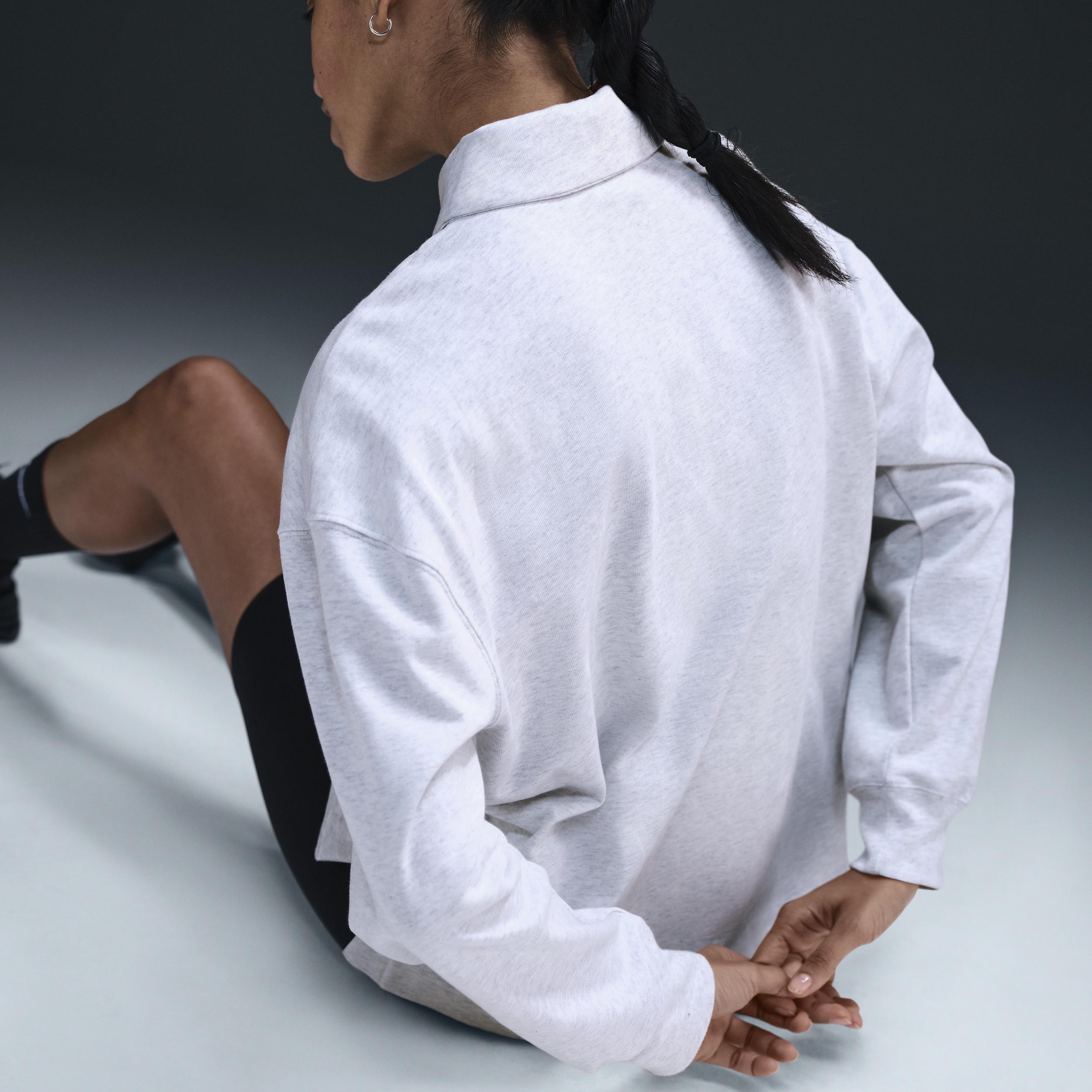 Womens Nike Sportswear Essential Oversized Long-Sleeve Polo Product Image