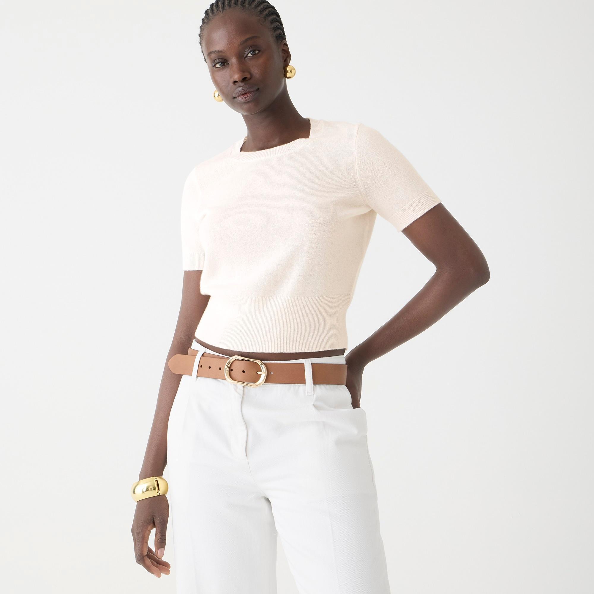 Cashmere shrunken T-shirt Product Image