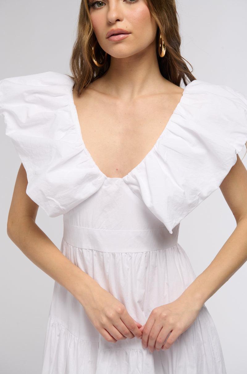 SUNDAY MARKET POPLIN CAP SLEEVE MAXI DRESS Product Image