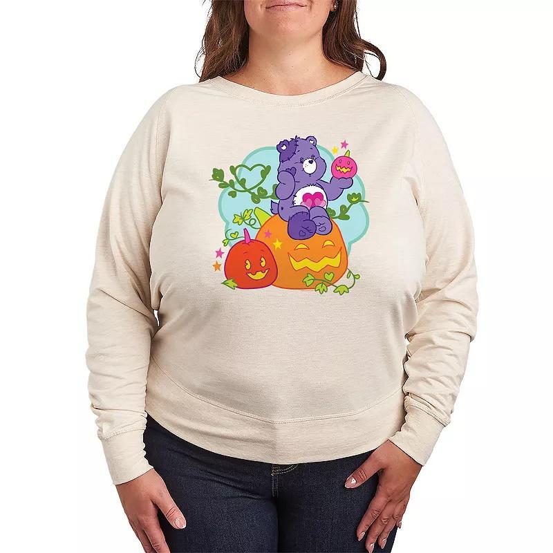 Plus Size Care Bears Halloween Pumpkin French Terry Long Sleeve Tee, Women's, Size: 1XL, Heather Grey Product Image
