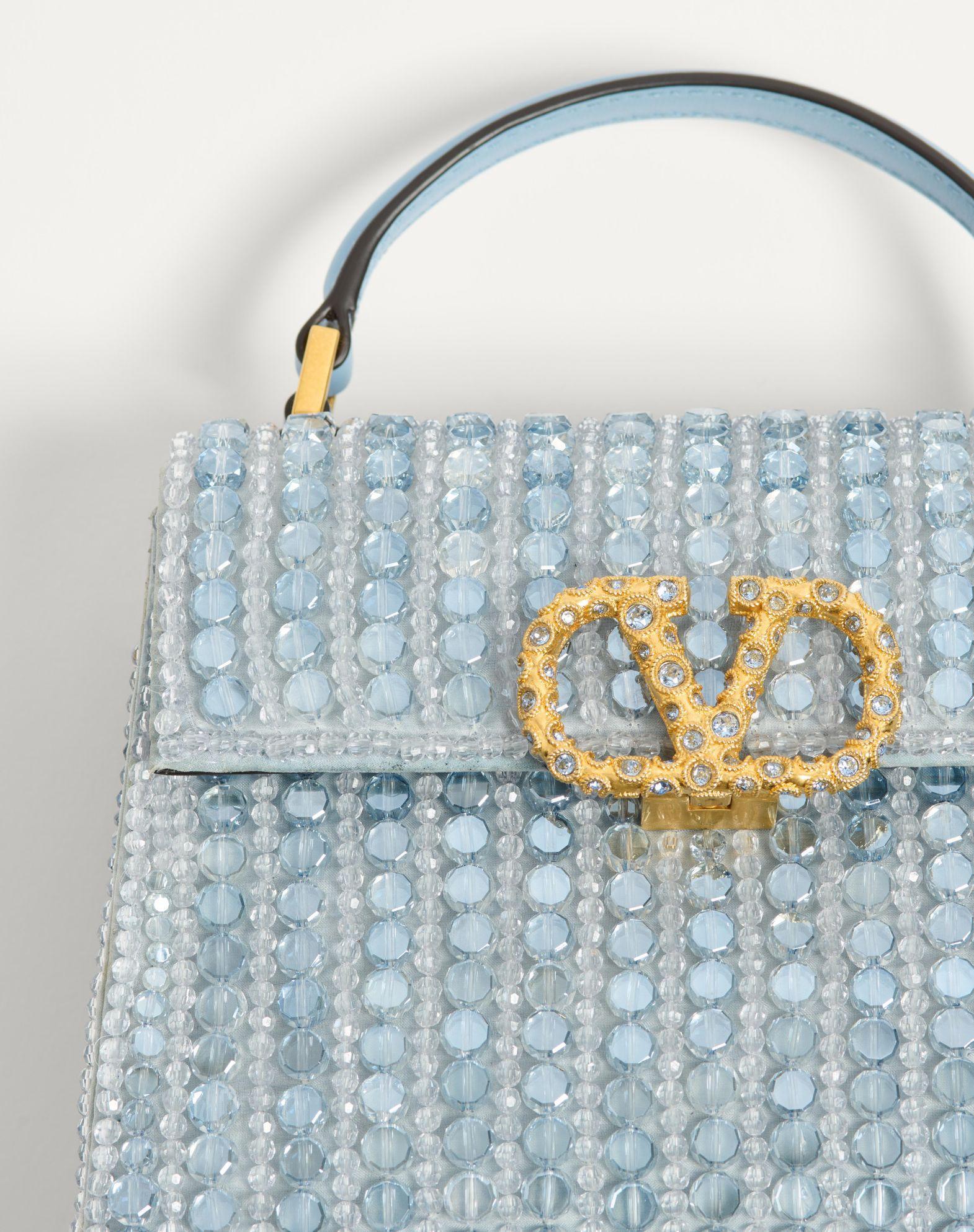 Valentino Garavani Vsling Mini Embroidered Handbag With Jewel Logo Product Image