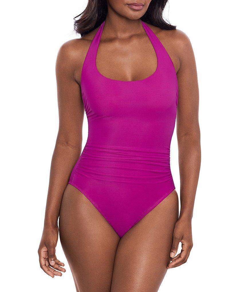 Miraclesuit Rock Solid Utopia Halter Tie Neck Underwire One Piece Swimsuit Product Image