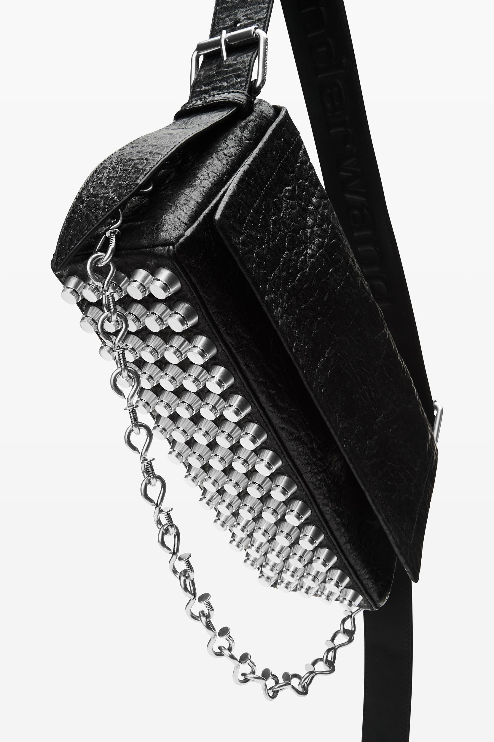 Black Leather Ricco Medium Flap Bag Product Image