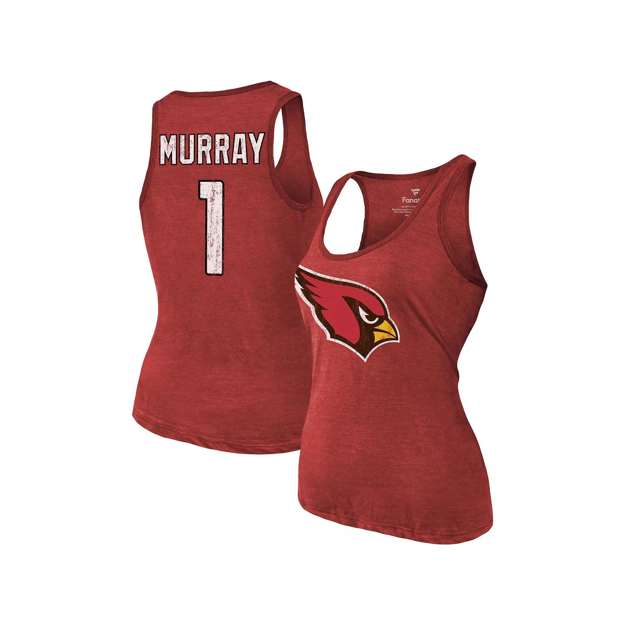 Women's Fanatics Branded Heathered Cardinal Arizona Cardinals Name & Number Tri-Blend Tank Top, Size: Medium Product Image